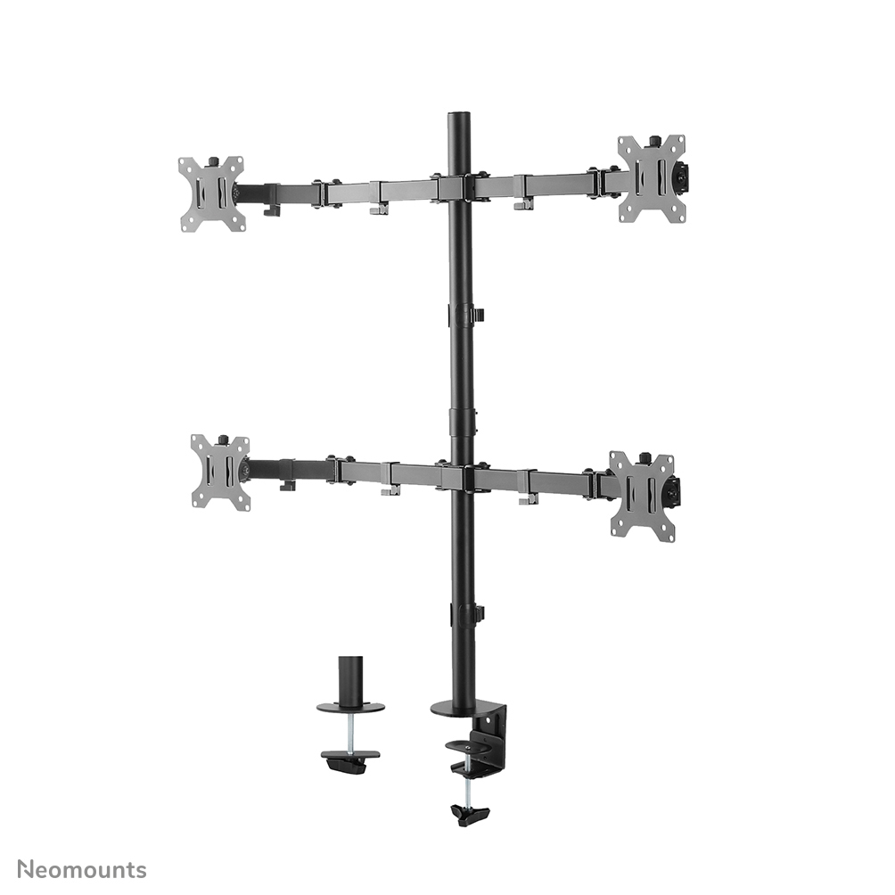 Neomounts Monitor-Tischhalterung - Klemme /Bolzen - 6 kg - 33 cm (13") - 81,3 cm (32") - 100 x 100 mm - Schwarz