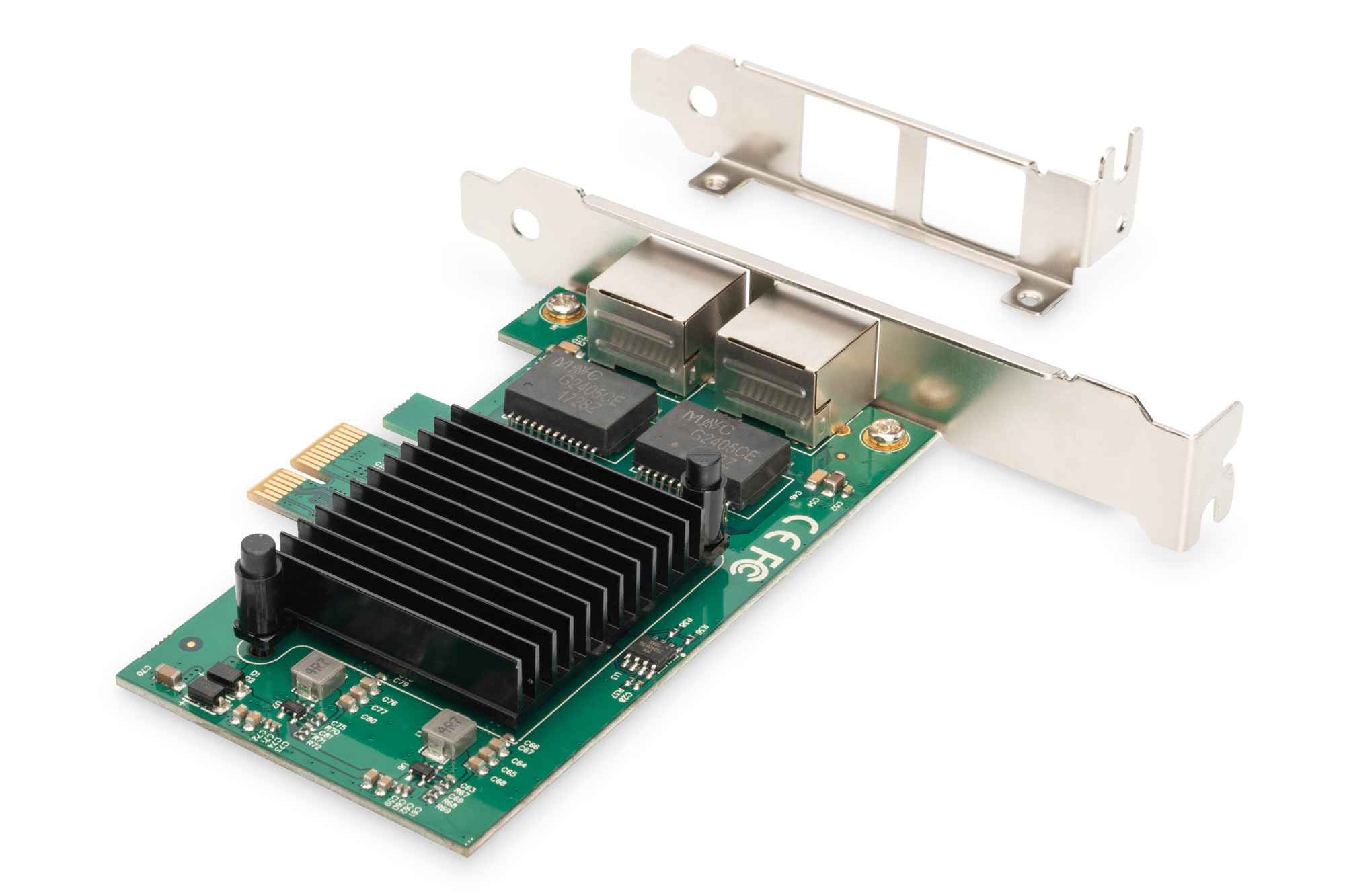 PCIe-Add-on, Netzwerkkarte, Heatink, HDMI-Ports, PCIe-Schnittstelle