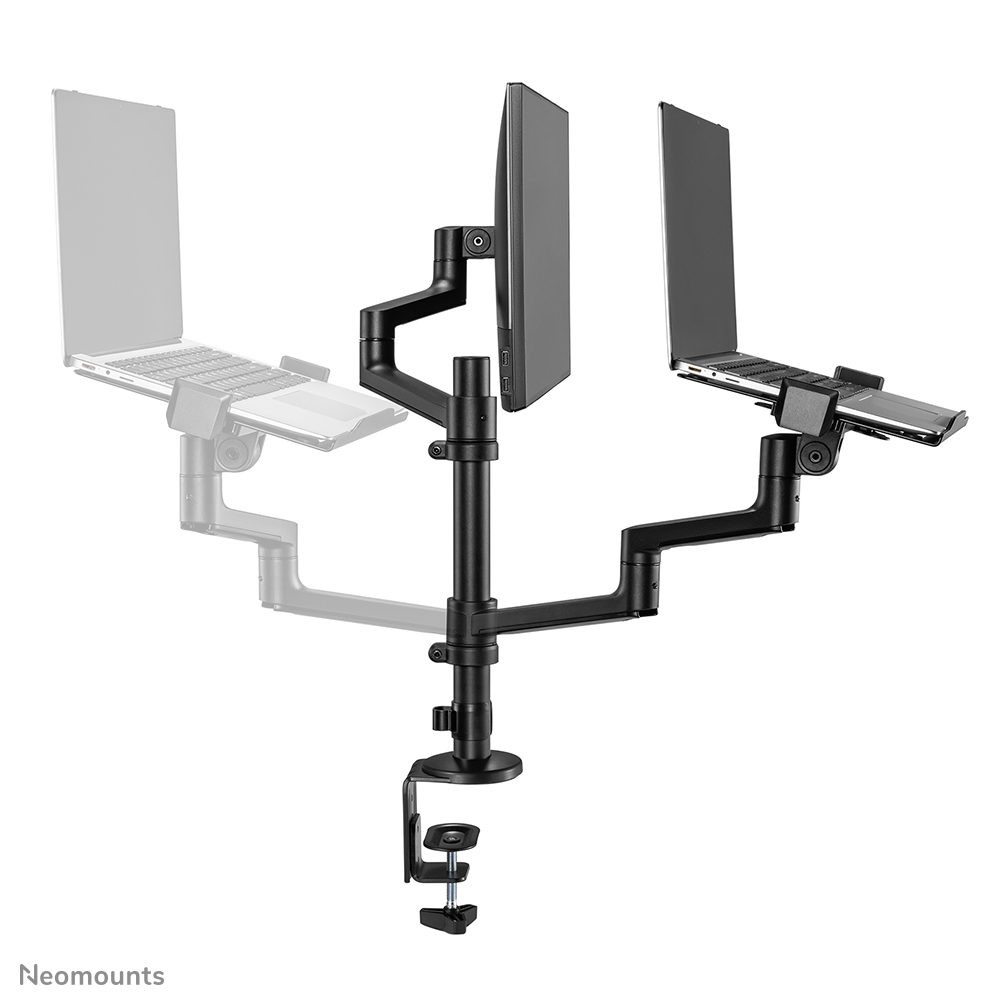 Neomounts Monitor-/Notebook-Tischhalterung - Notebook- & Monitorarm - Schwarz - Stahl - 29,5 cm (11.6") - 43,9 cm (17.3") - 68,6 cm (27")