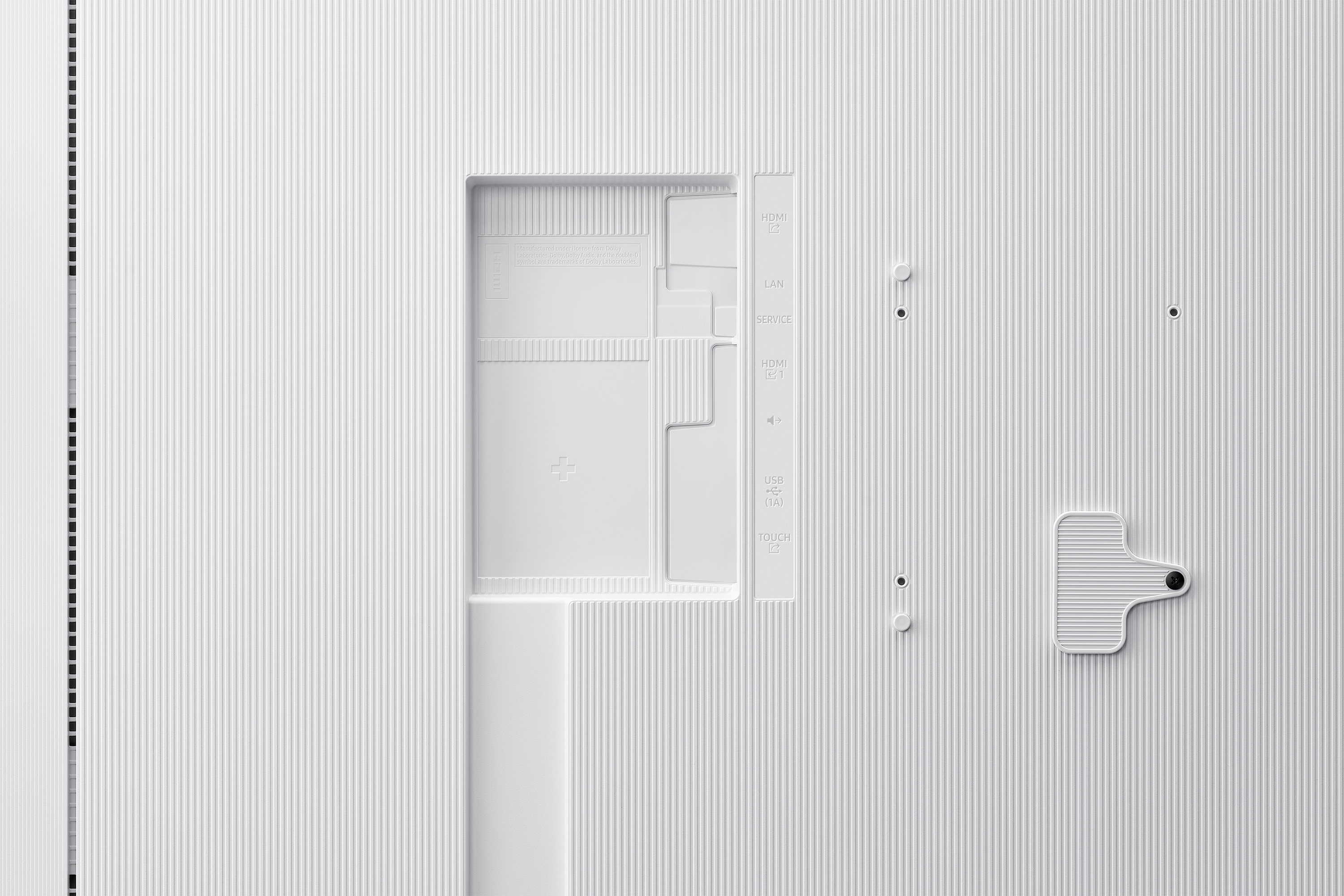 Rückseite des Geräts, Anschlussfeld, HDMI, USB, Kartensteckplatz