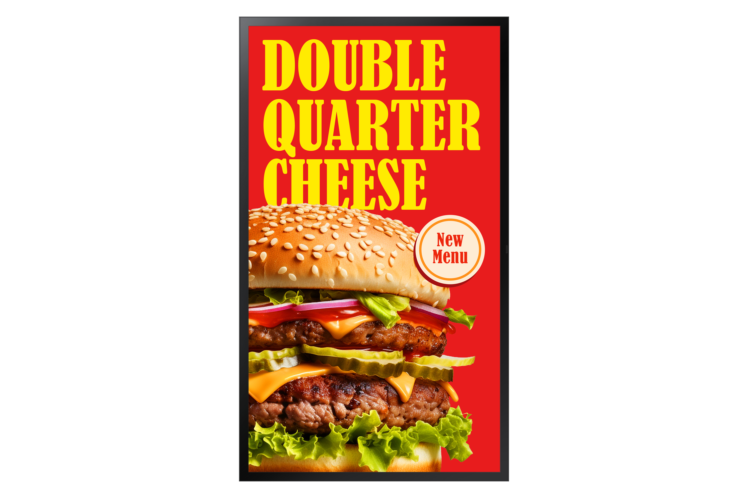 Hamburger, Burger, Sesam Brot, Käse, New Menu