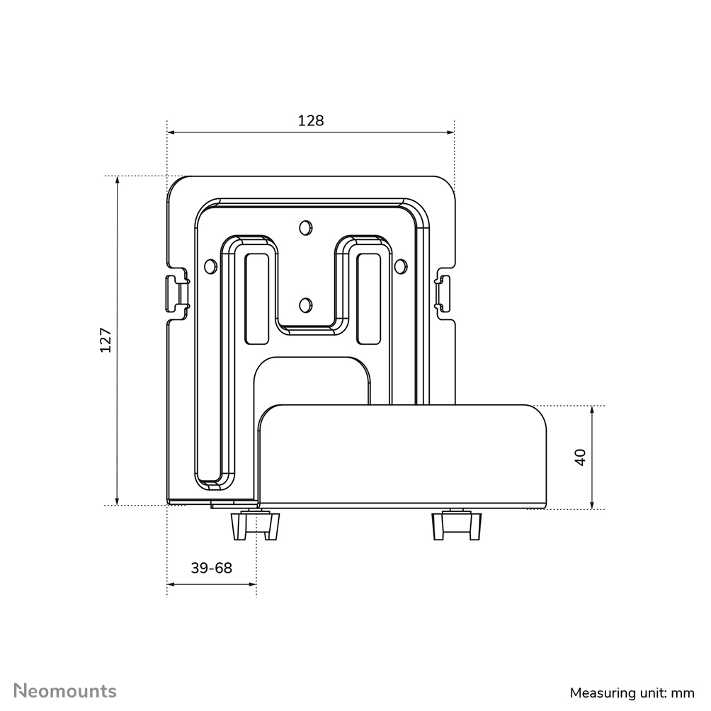 Neomounts Mediaplayer-Halterung - Digitaler Mediaplayer - Universal - Schwarz
