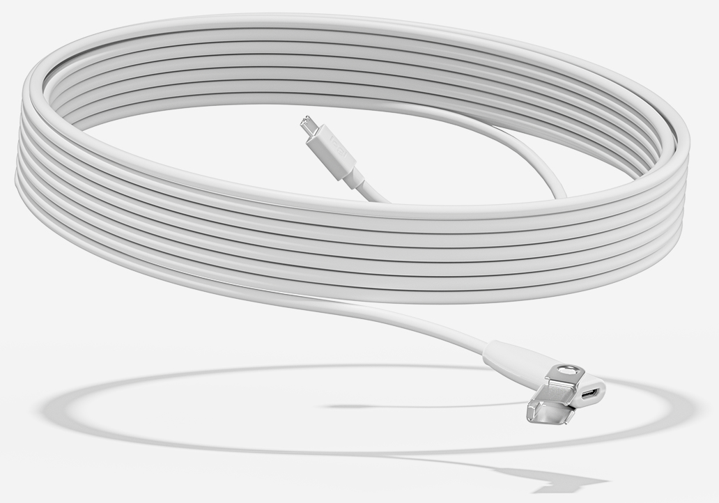 Logitech Kamera Rally Mic Pod Verlängerungskabel, weiß