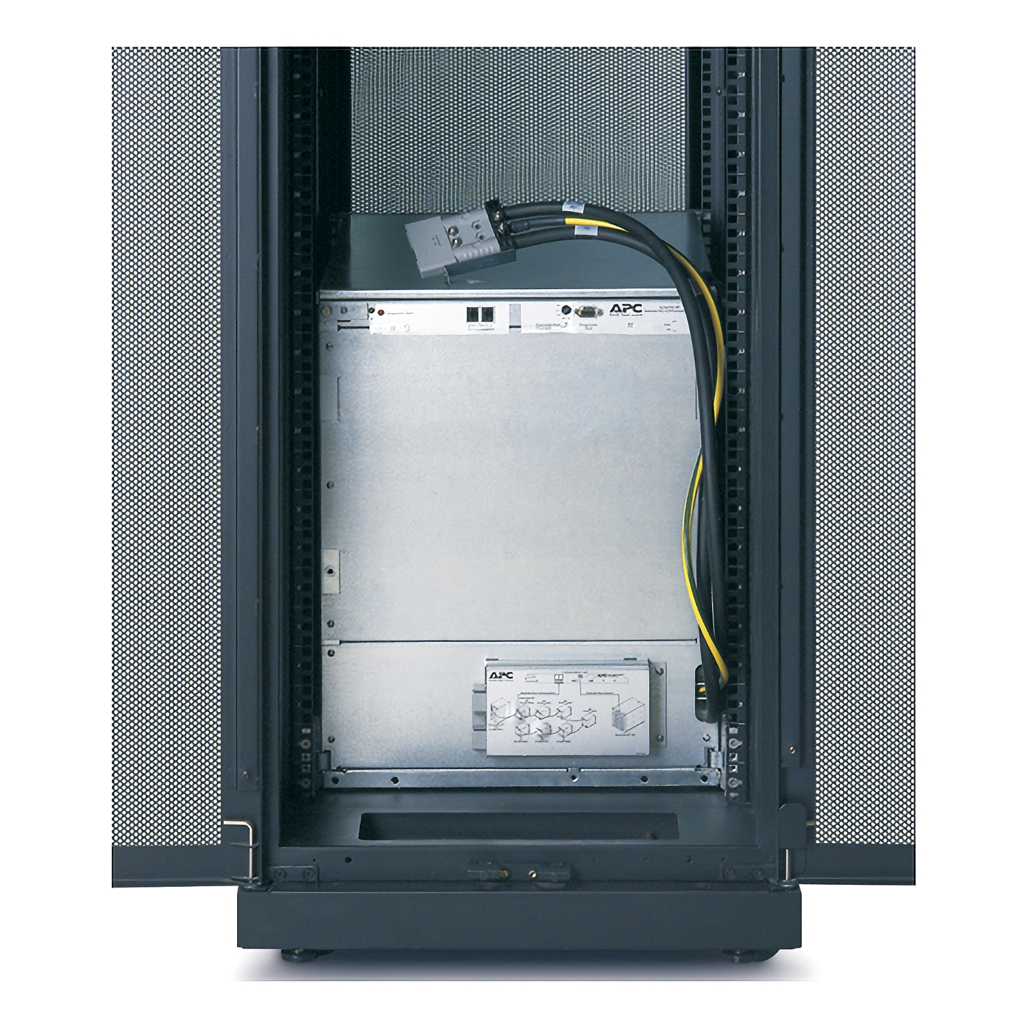 Server, Rack, Stromversorgung, Kabel, Metallgehäuse