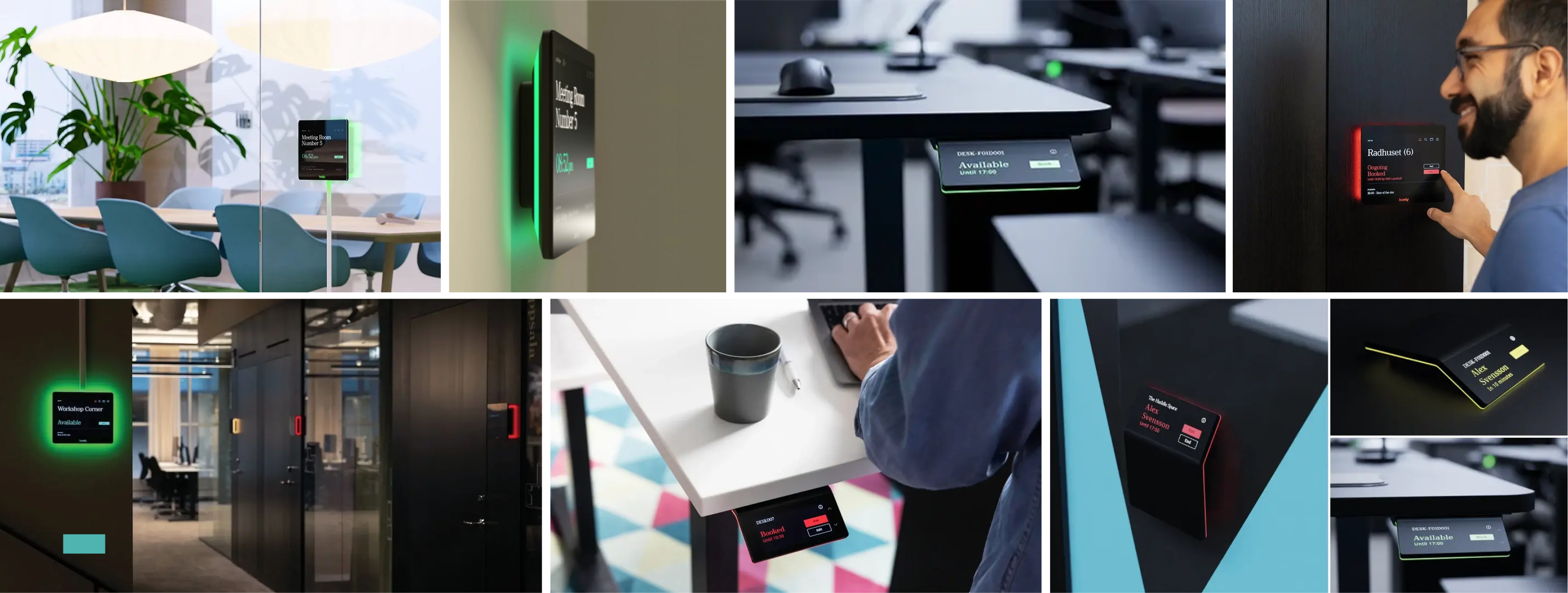 LED-Display, Namensschild, Besprechungsraum, Ausweisehalter, Schreibtisch Beschilderung