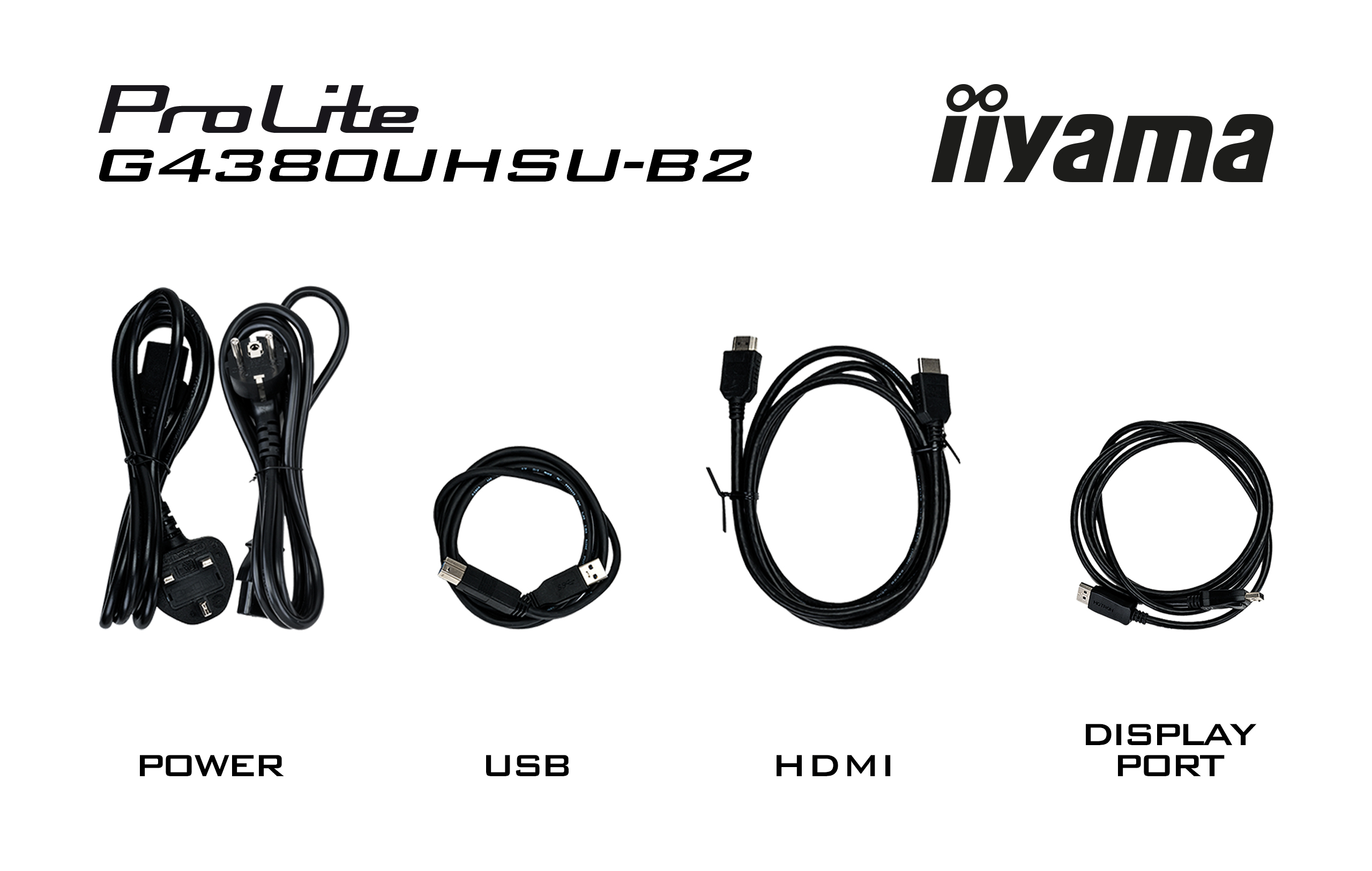 display, kabel, HDMI, USB, netzkabel
