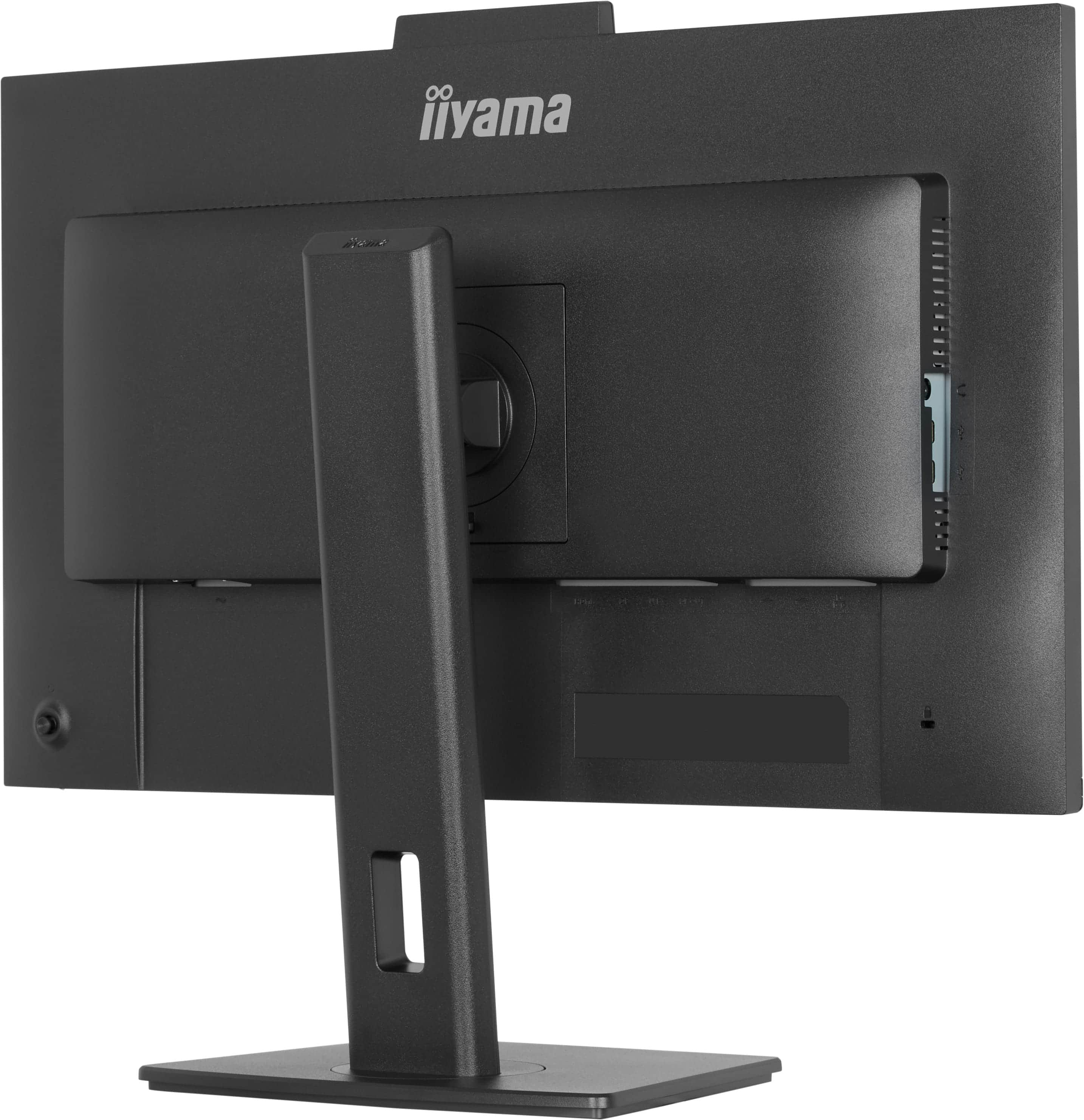 monitor, lcd, schwarz, ständer, rückseite