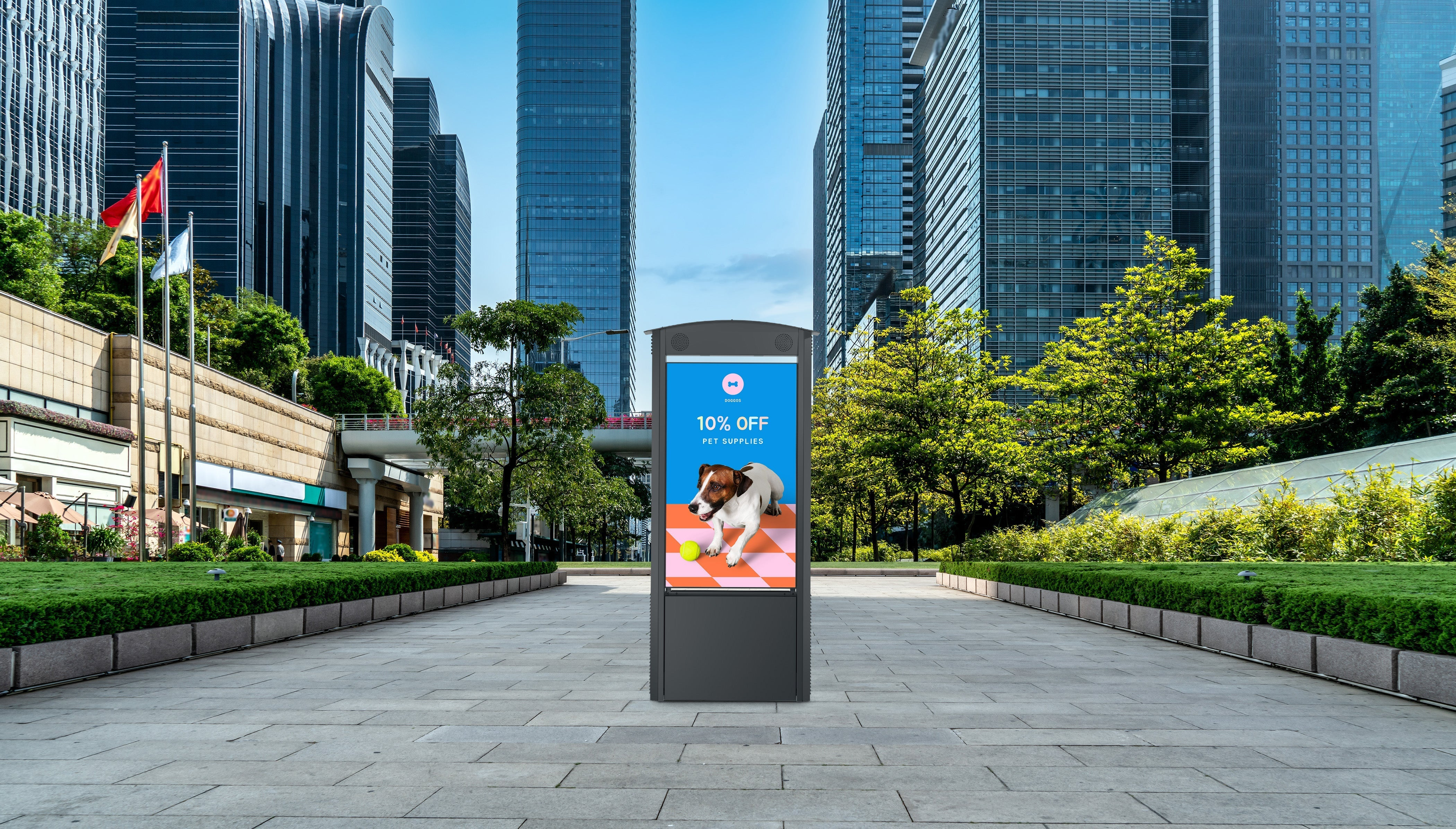 Peerless-AV Outdoor Smart City Kiosk KOP55XHB-S-EUK