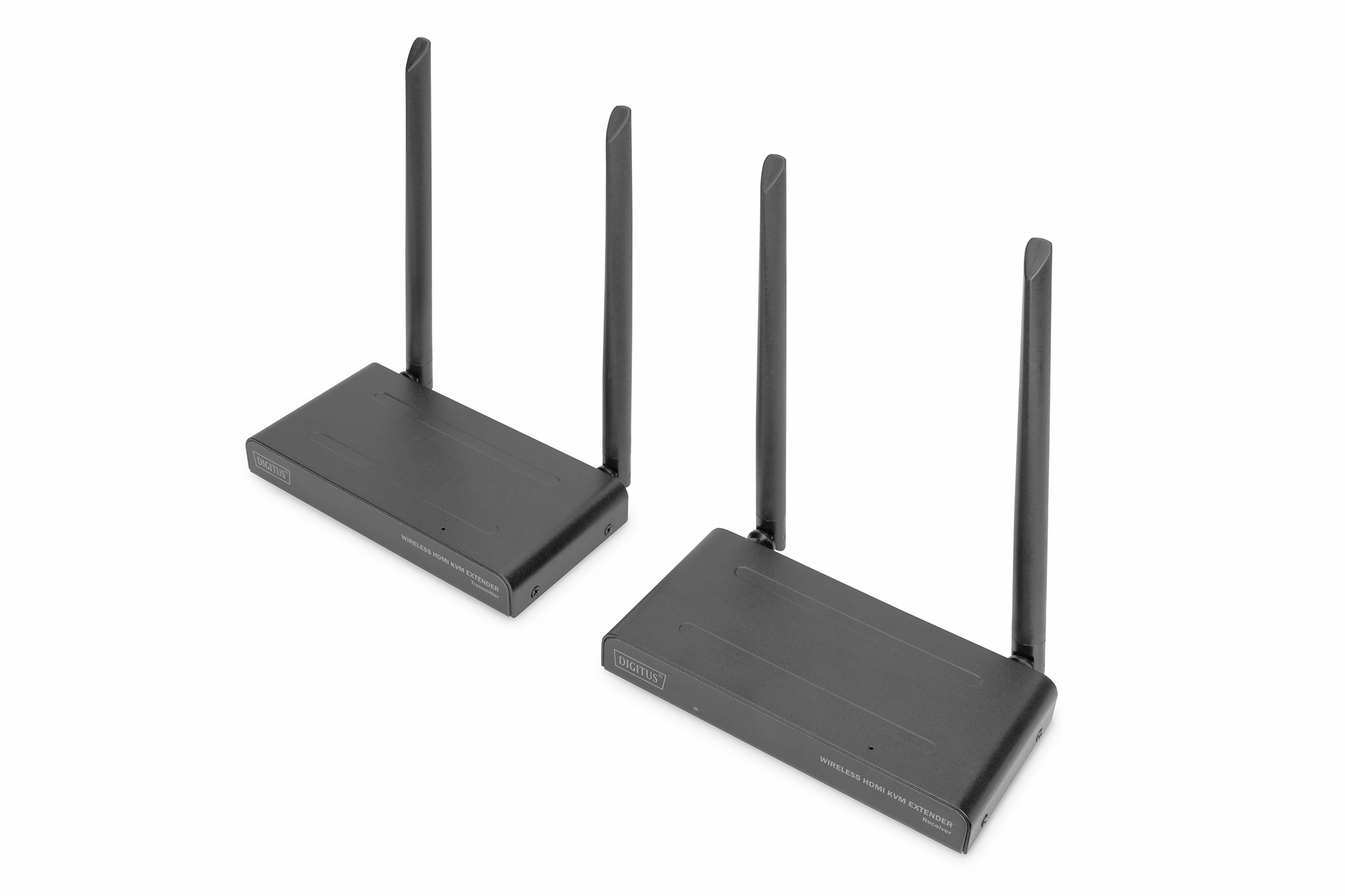 HDMI-Extender, KVM-Extender, Drahtlos, Vier Antennen, Schwarz