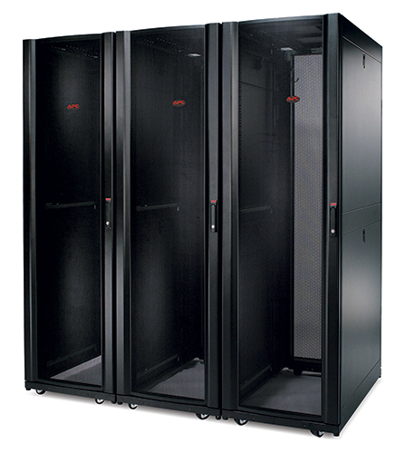 server rack, Netzwerk-Schrank, 4-Posten-Rack, Glas­tür, Metallgehäuse
