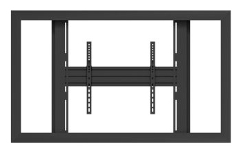TV-Wandhalterung, Metall, Schwarz, Montageschienen