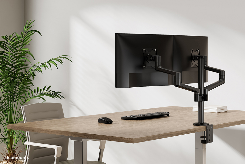 Neomounts Monitor-Tischhalterung - Klemme /Bolzen - 43,2 cm (17") - 68,6 cm (27") - 100 x 100 mm - Höhenverstellung - Schwarz