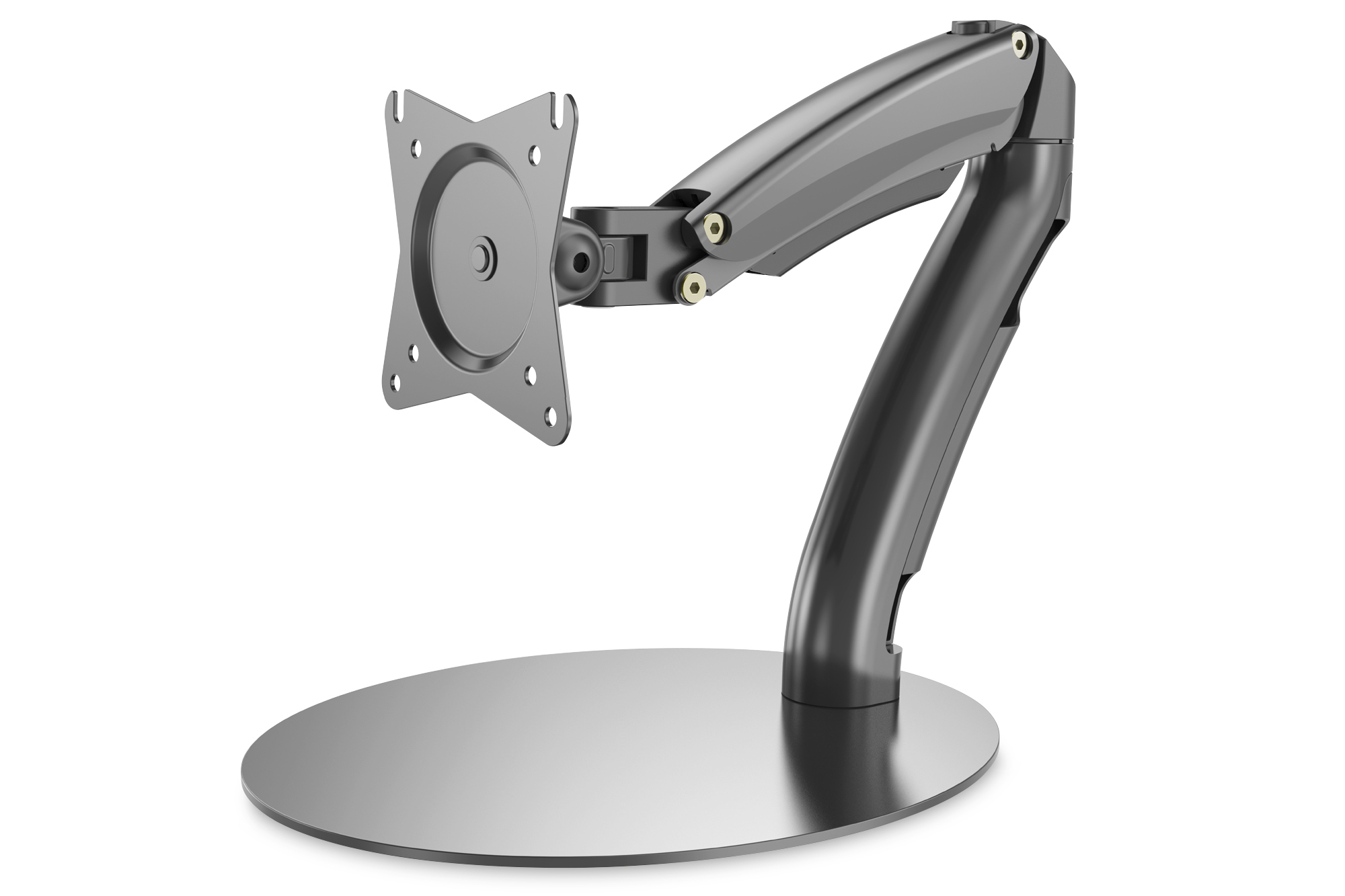 monitorarm, verstellbar, monitorhalter, metall, grau