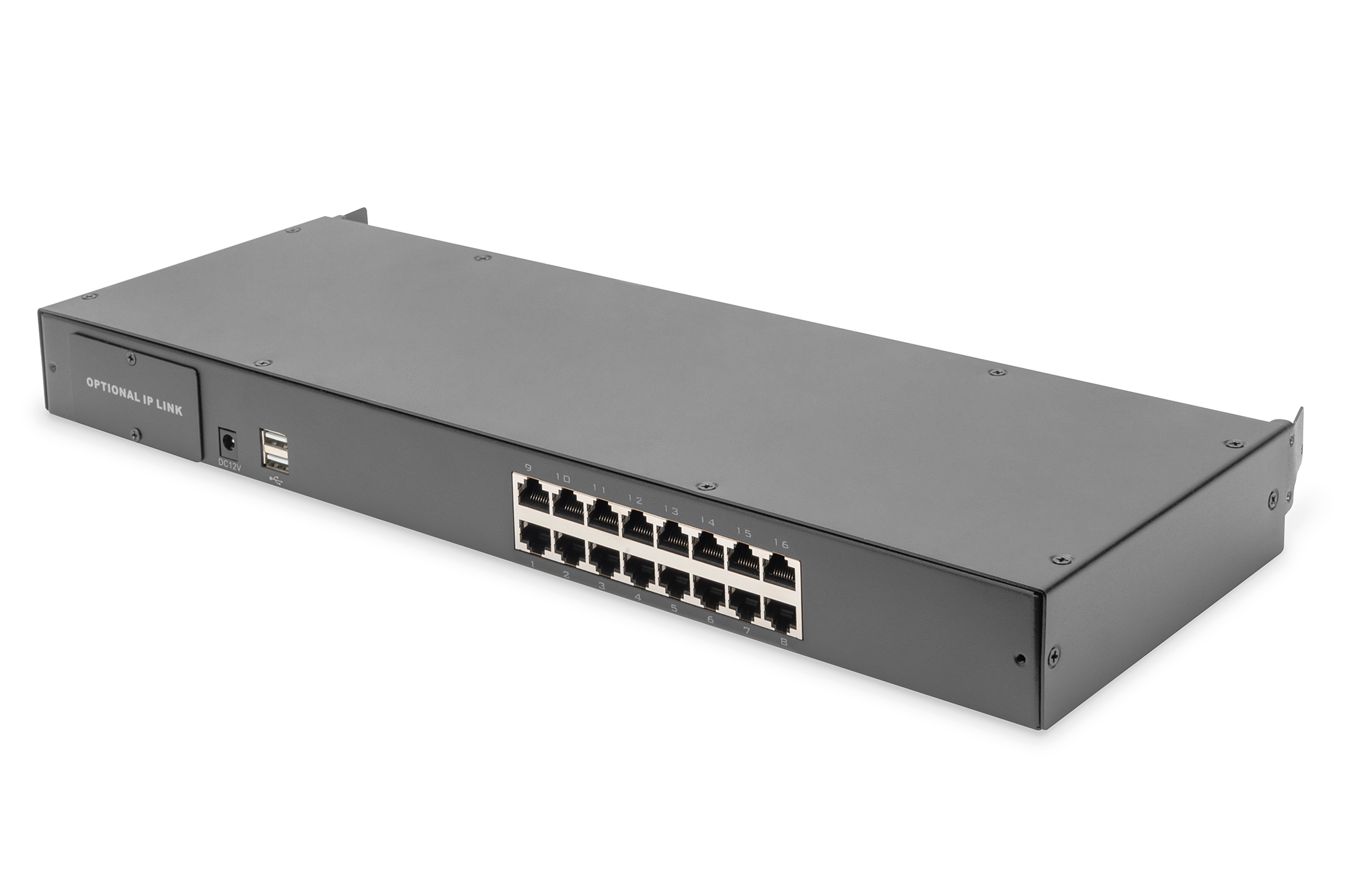 Netzwerk-Switch, 24-Port, RJ-45, Rack-Montage, LED-freie Front