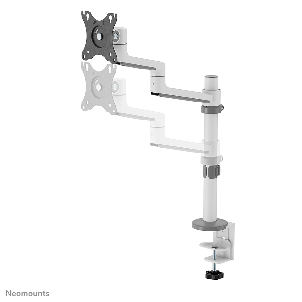 Neomounts Monitor-Tischhalterung - Klemme /Bolzen - 8 kg - 43,2 cm (17") - 68,6 cm (27") - 100 x 100 mm - Weiß