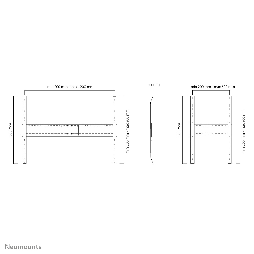 Neomounts LFD-W1500 - Wandhalterung für LCD-/Plasmafernseher - Schwarz