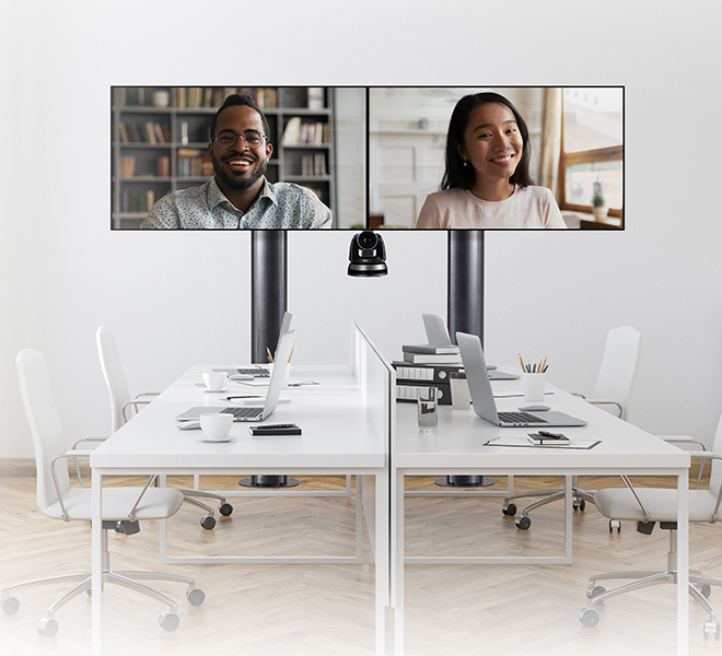 B-TECH MODE-AL - Premium Bolt-Down Twin Screen VC Stand - (VESA 600 x 400) - 2m BT8711/BS B-TECH MODE-AL - Premium Bolt-Down Twin Screen VC Stand - (VESA 600 x 400) - 2m BT8711/BS