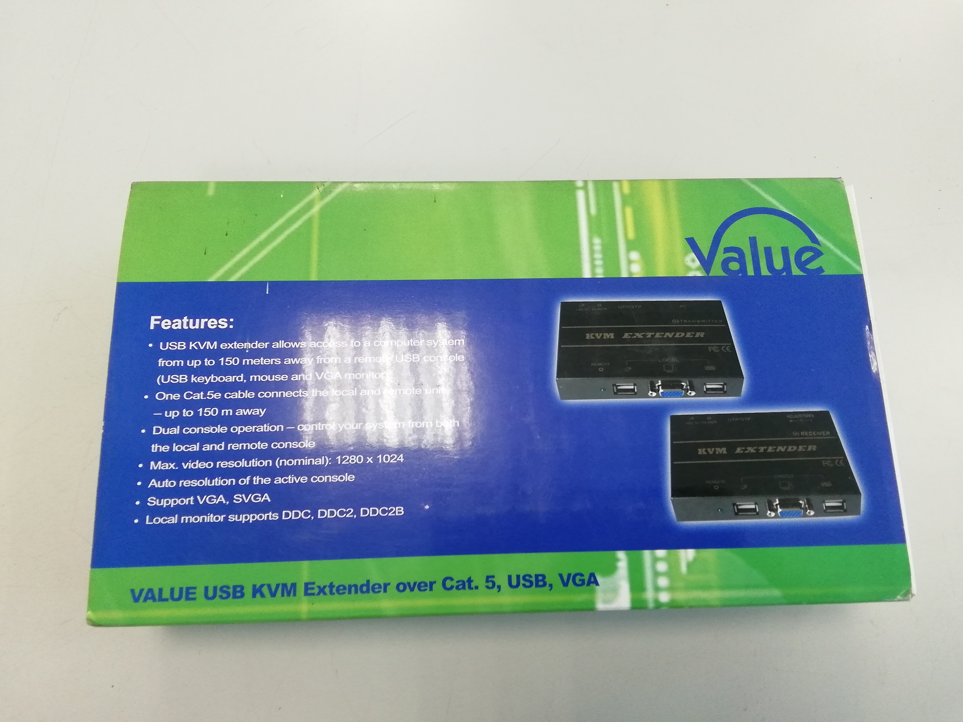 Roline KVM Extender über Ethernet RJ45 bis zu 150m 14.99.3328