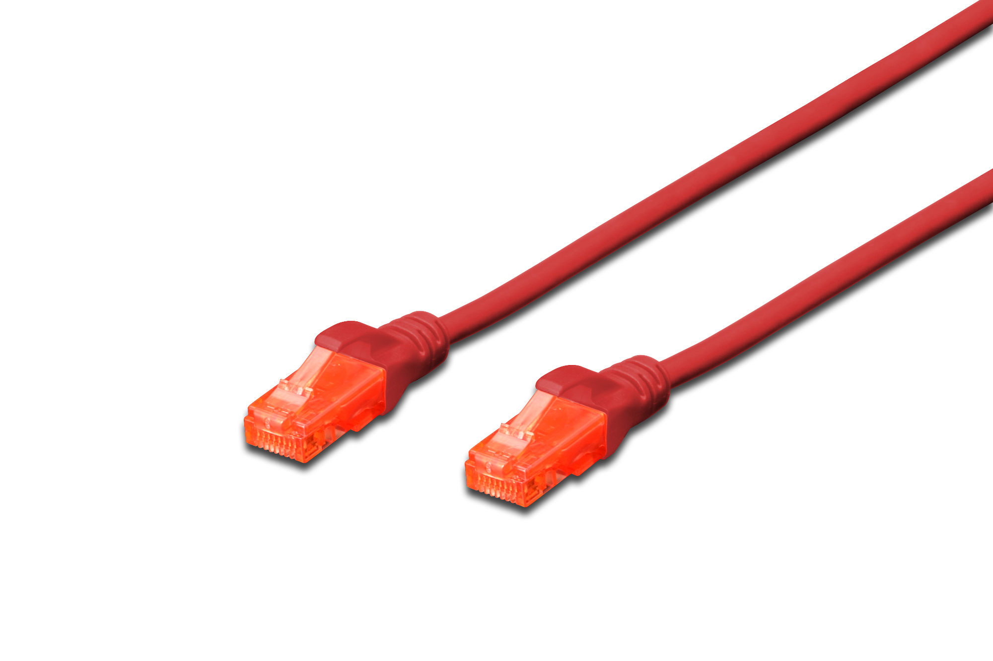 Netzwerk-Kabel, RJ45-LAN, Patchkabel, Cat5e/6, rote Kabel