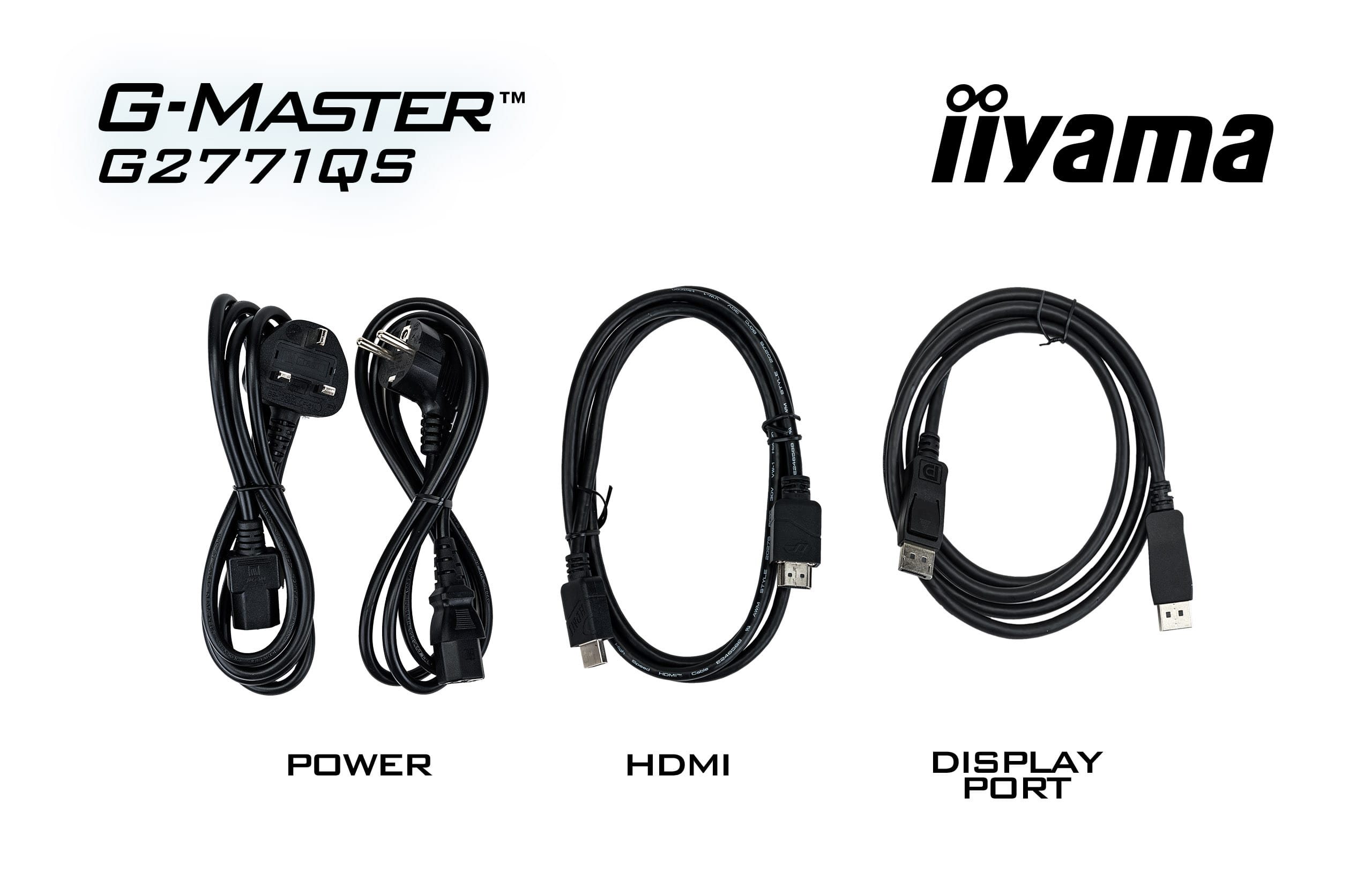 HDMI-Kabel, DisplayPort, Netzkabel, Kabelsalat, Zubehör