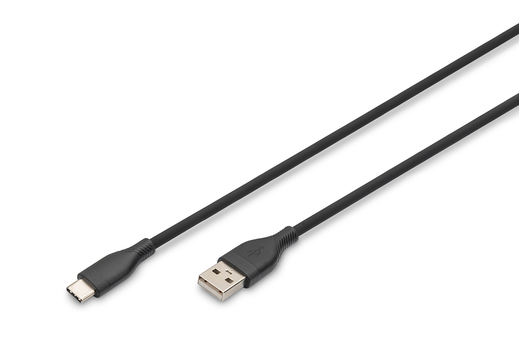 DIGITUS AK-300340-005-S USB-C Silikon Anschlusskabel, 0,5m, schwarz