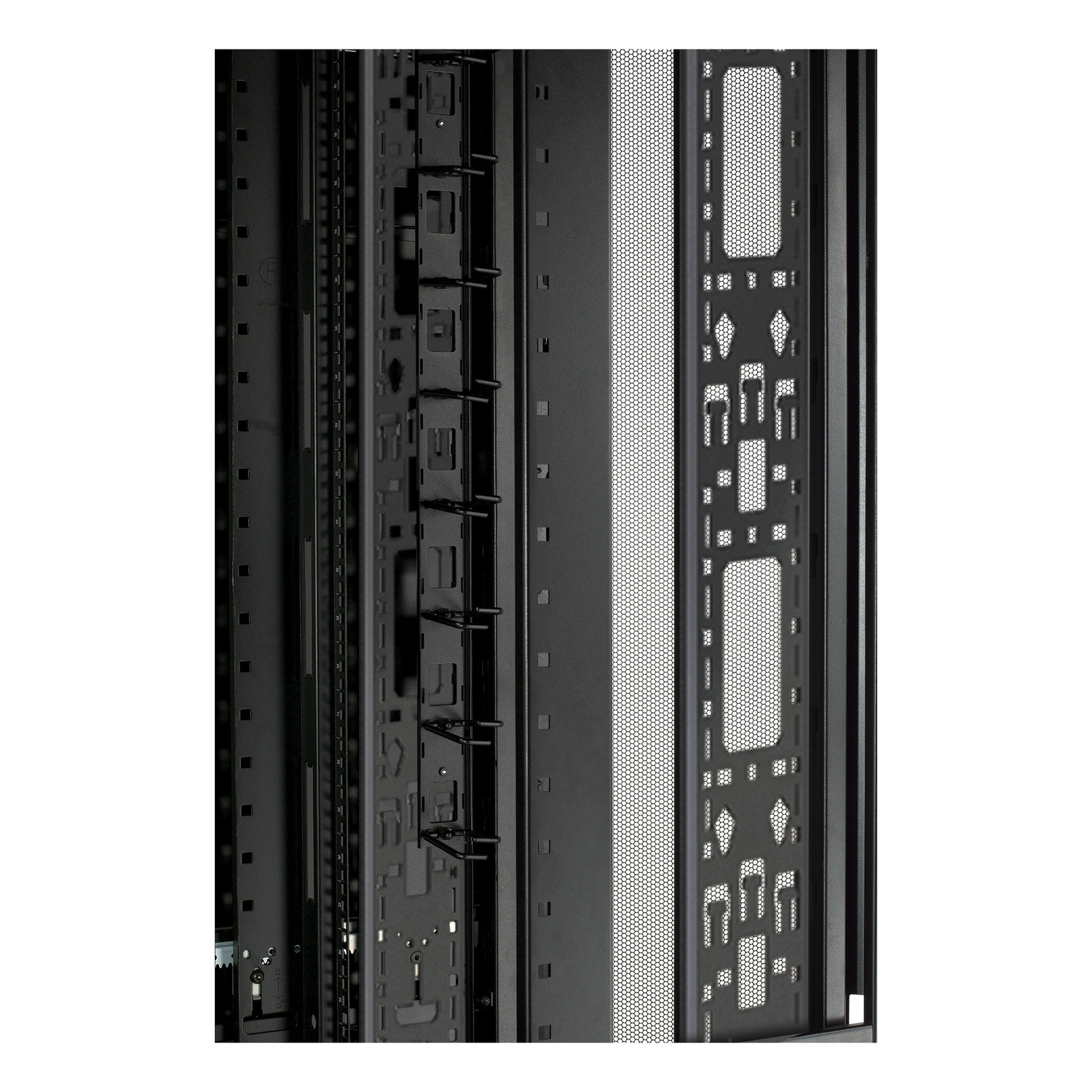 Serverrack, Rackrail, Frontpanel, Gitterfront, Metallrahmen