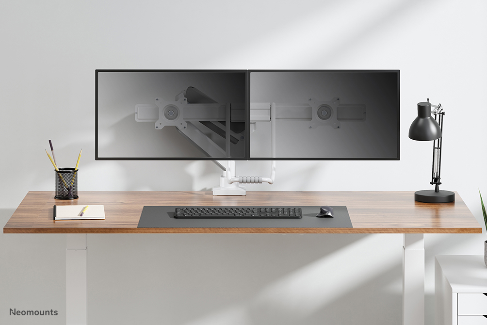 Neomounts Monitor-Tischhalterung - Klemme /Bolzen - 8 kg - 43,2 cm (17 Zoll) - 81,3 cm (32 Zoll) - 100 x 100 mm - Weiß