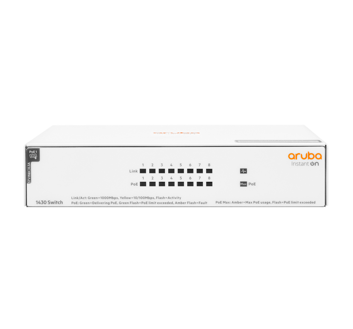 HPE R8R46A#ABB Networking Instant On 1430 8G Class4 PoE HPE R8R46A#ABB Networking Instant On 1430 8G Class4 PoE