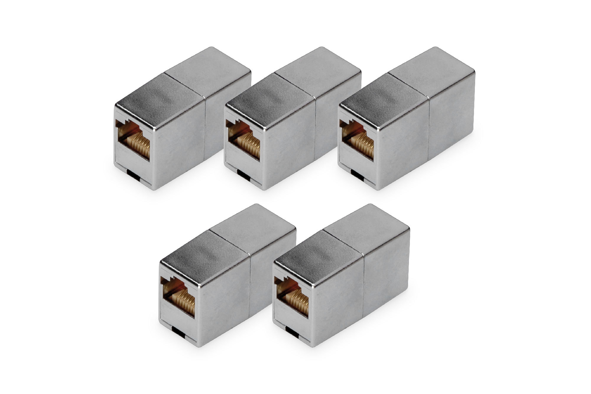 DIGITUS DN-93901-5 CAT 5e, Klasse D, RJ45 Modulare Kupplung - 5 Stk. DIGITUS DN-93901-5 CAT 5e, Klasse D, RJ45 Modulare Kupplung - 5 Stk.