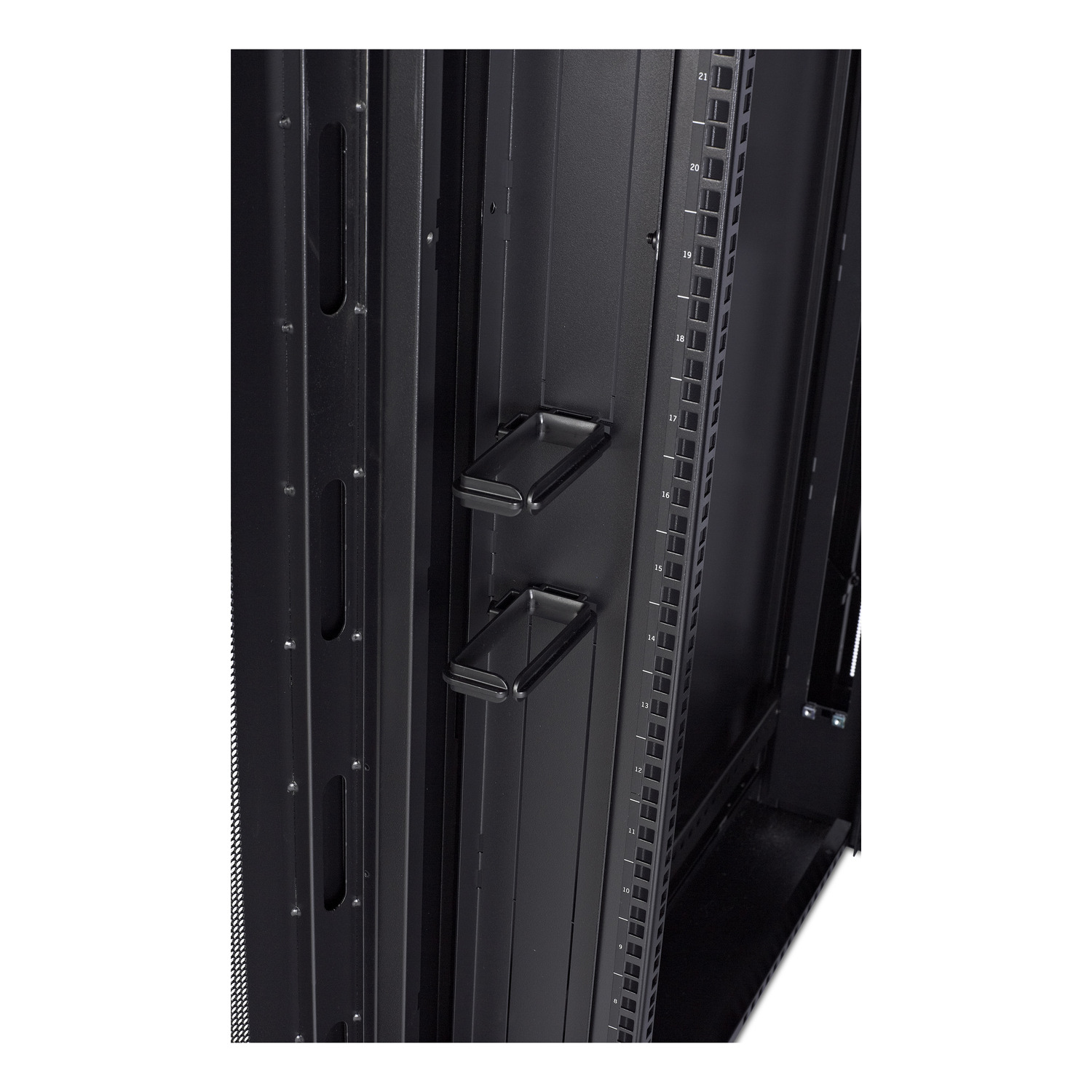 Serverrack, Rackmontage, Vertikale Schienen, Messskala, Verschlusssicherung