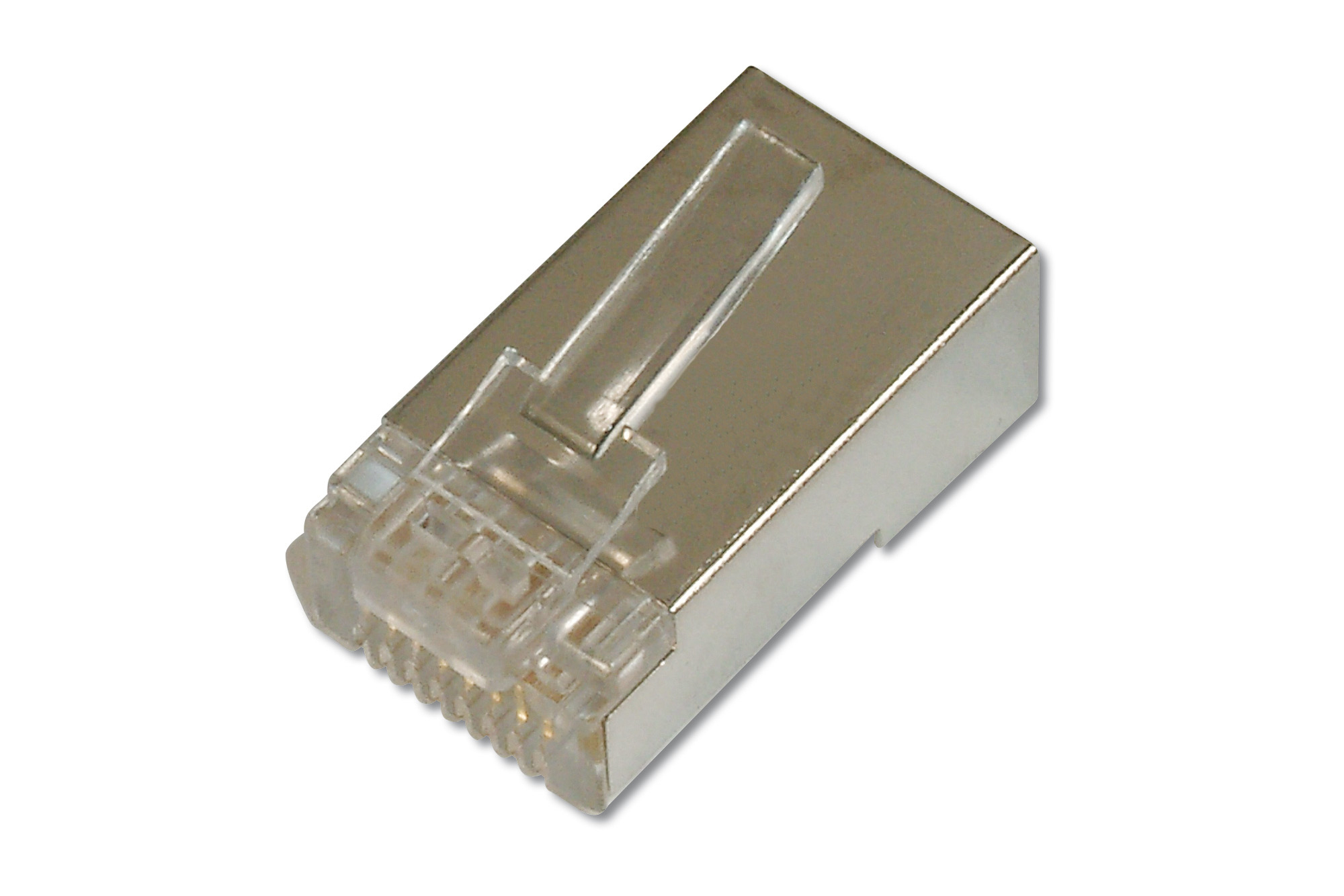Ethernet RJ45-Stecker, RJ45-Stecker, Metallgehäuse, klarer Kunststoff-Lasche, Netzwerkanschluss