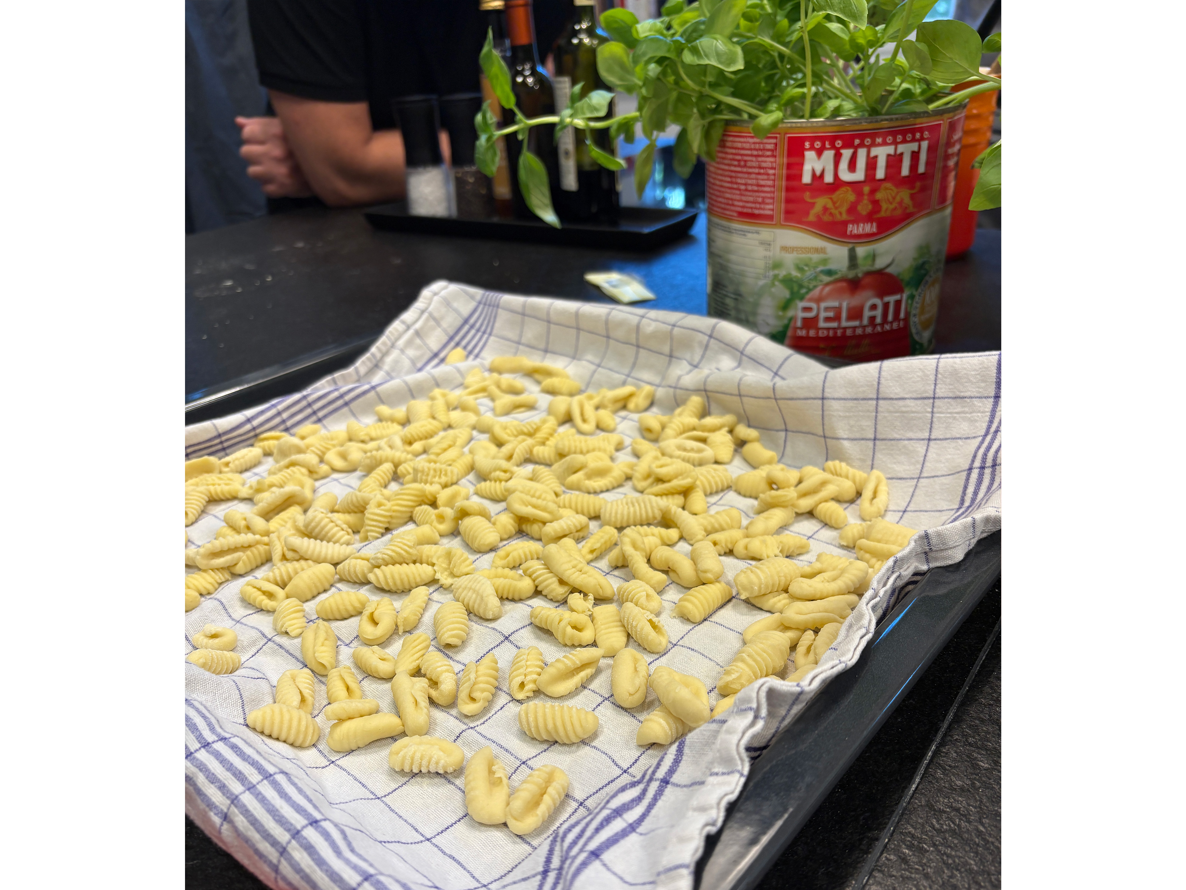 gnocchi, pasta, ungekocht, platte, küche
