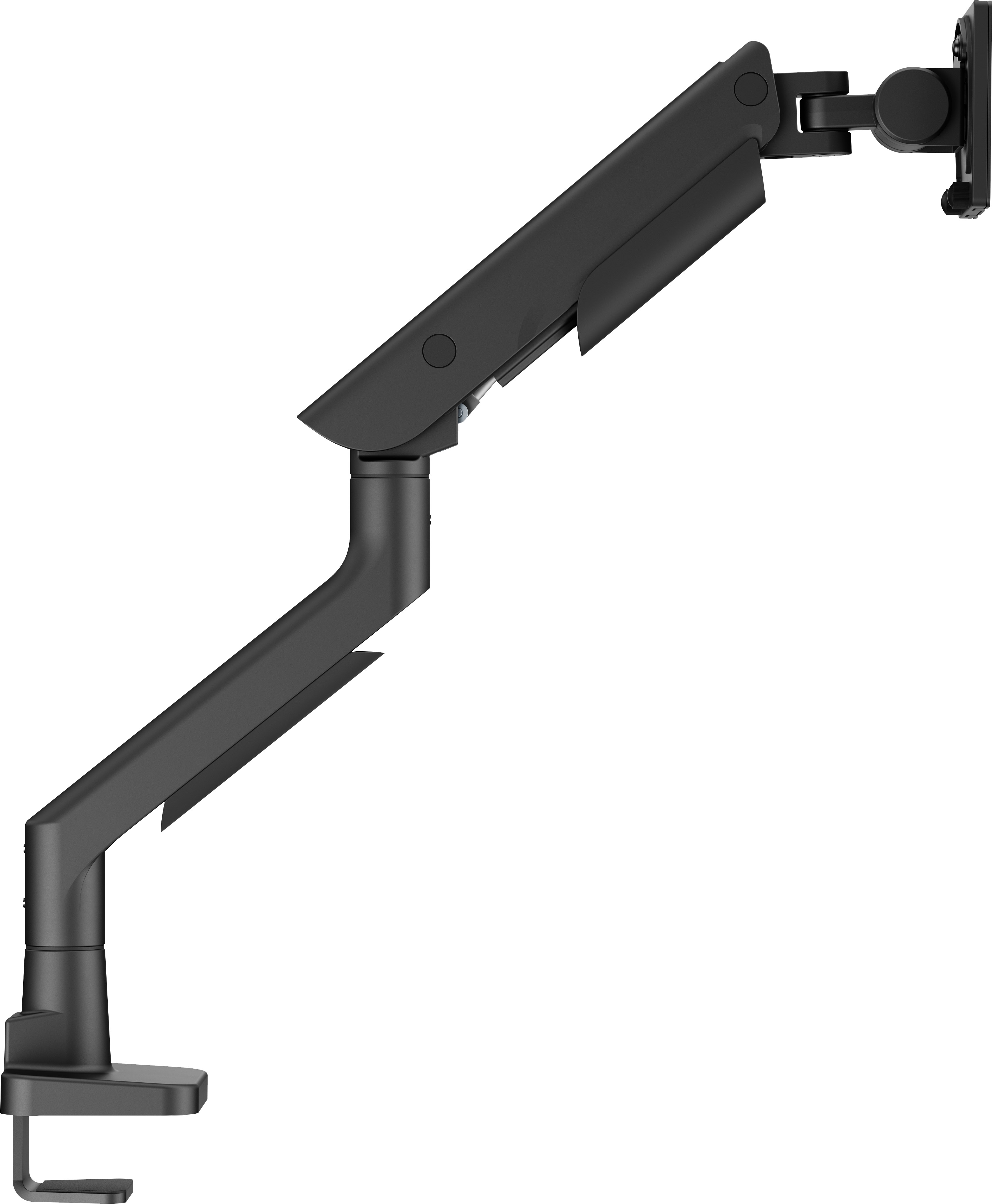 Monitorarm, Clamp, Kunststoffarm, Schwarz, Monitorhalterung