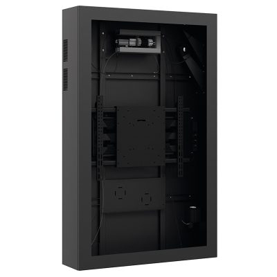 Netzwerkschrank, Metallgehäuse, Wandgehäuse, schwarz, Montageschienen