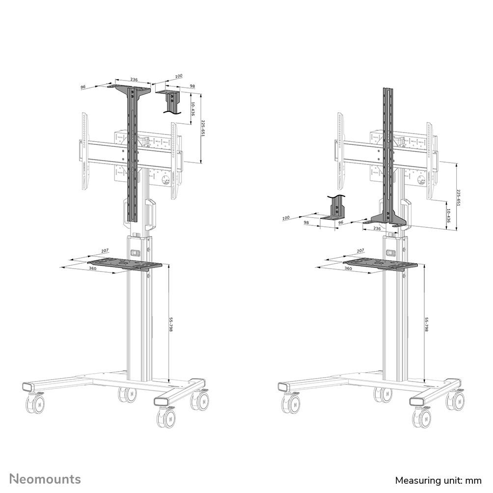 Neomounts Select Videobar & Multimedia-Kit - Regal - Weiß - 9 kg - China - FL50S-825BL1 - 246 mm