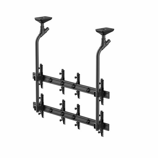 TV-Wandhalterung, Displayhalterung, Metall, Schwarz, Mehrfachhalterung