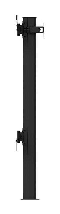 Metallpfosten, schwarz, Montagehalterung, Befestigungsbeschläge