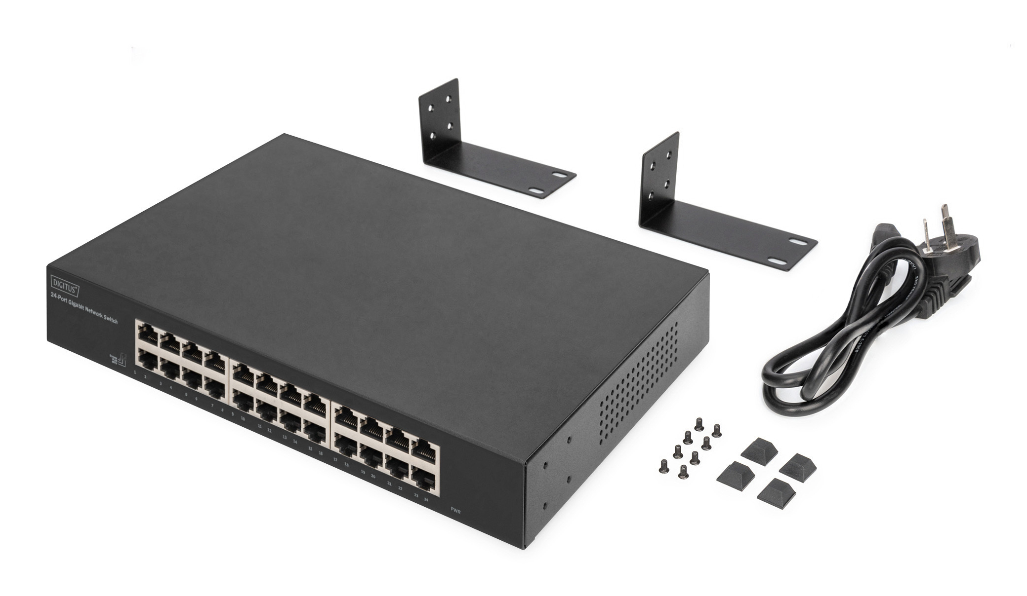 Gigabit-Switch, 16-Port, 24-Port, Rackmount, PoE nicht sichtbar