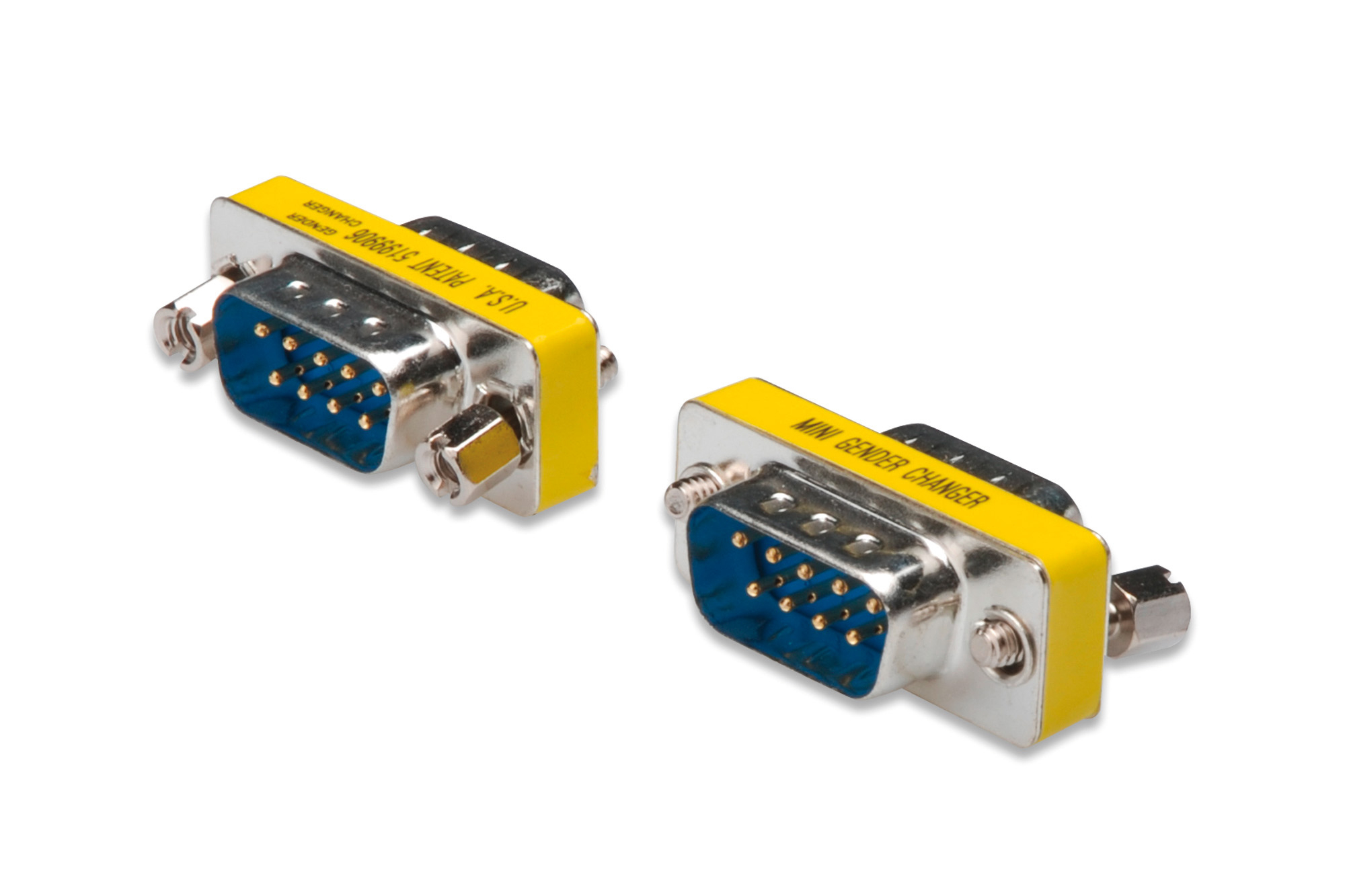DB9-Stecker, DB9-Männlich, Serieller Adapter, D-Sub-Stecker, Gelbes Etikett