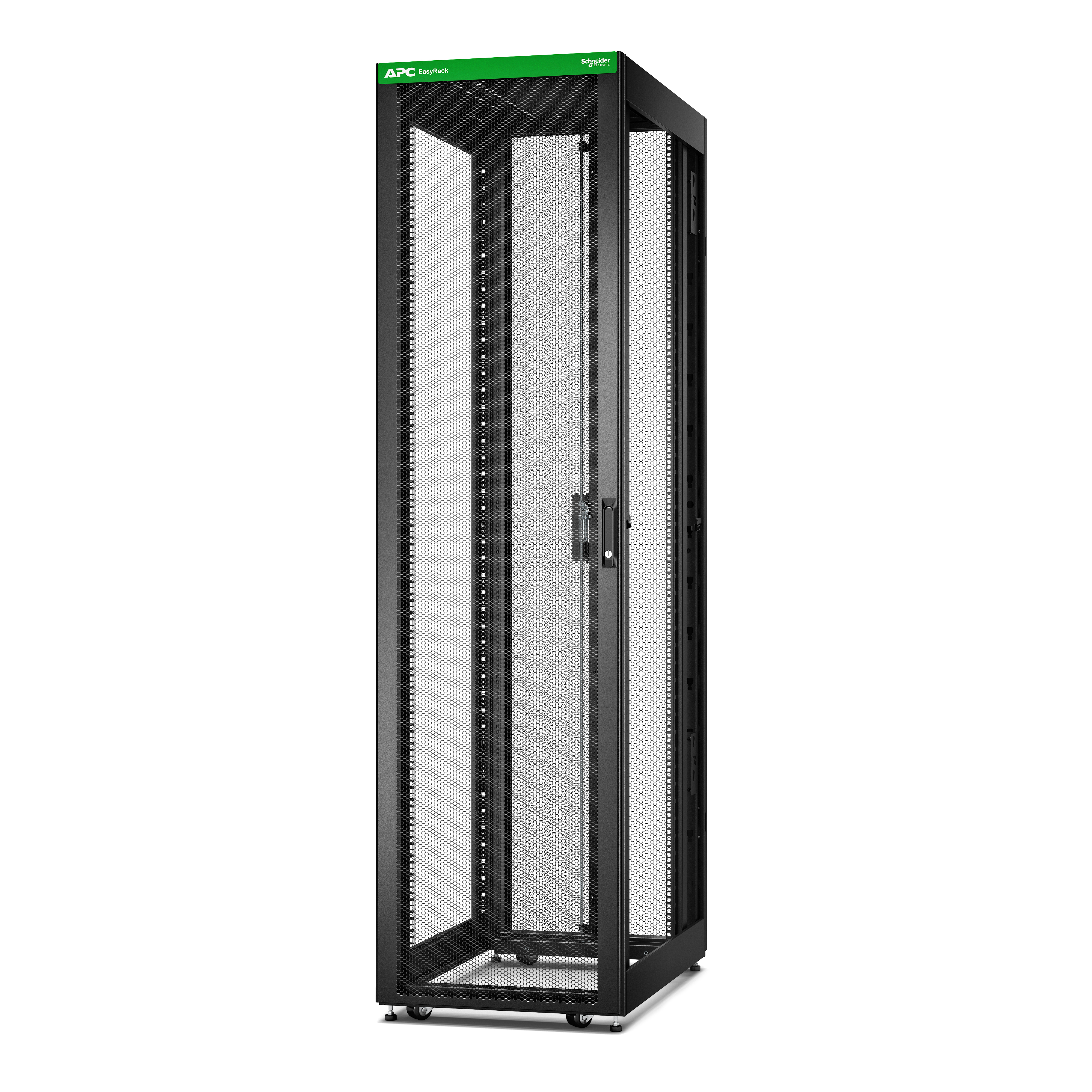APC ER6800 - Easy Rack 600mm/48U/1000mm , mit Roof, castors, feet and 4 Brackets, No Side panels, black