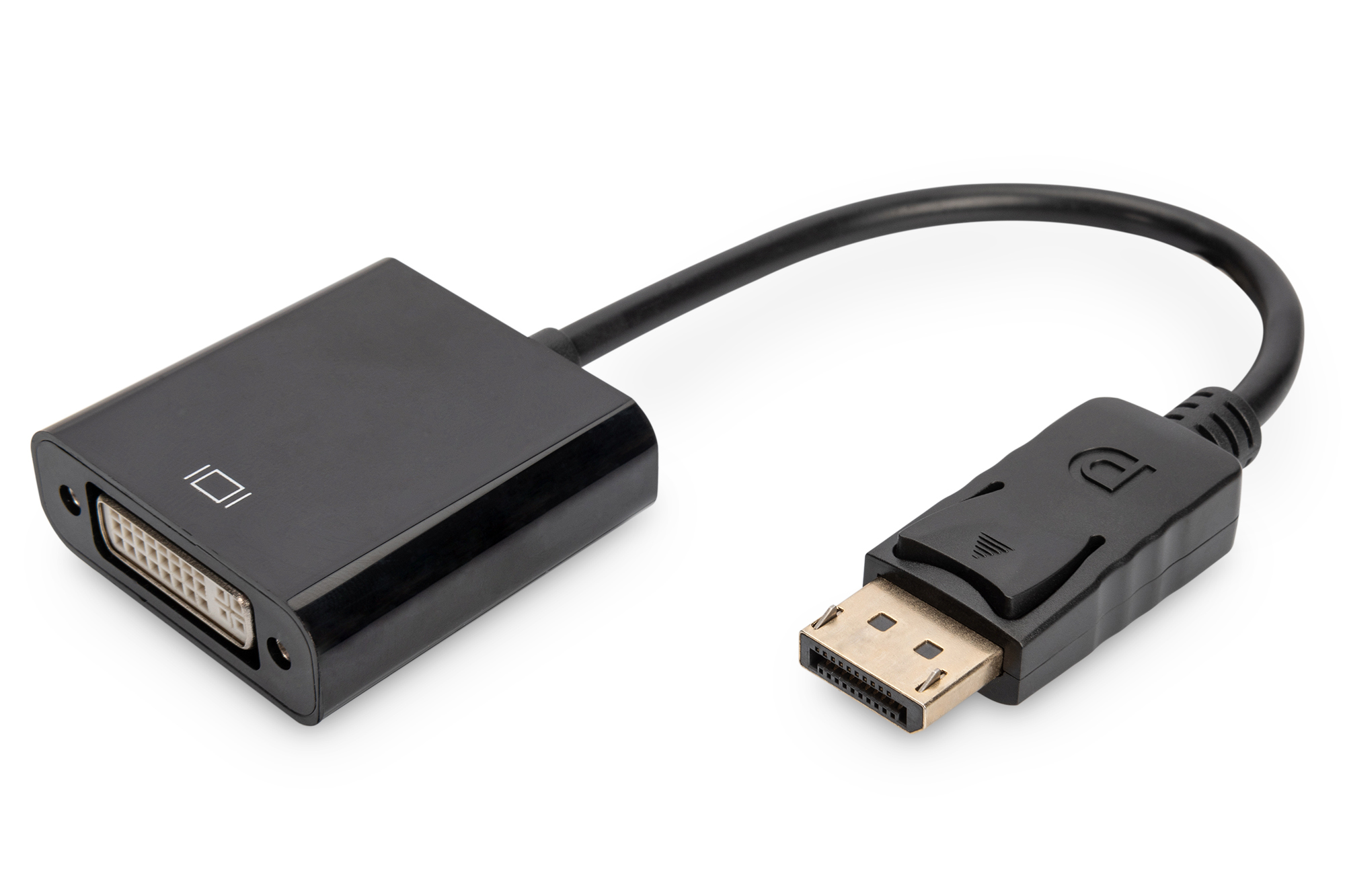 DIGITUS AK-340409-001-S DisplayPort Adapterkabel, DP - DVI (24+5) St/Bu, 0.15m