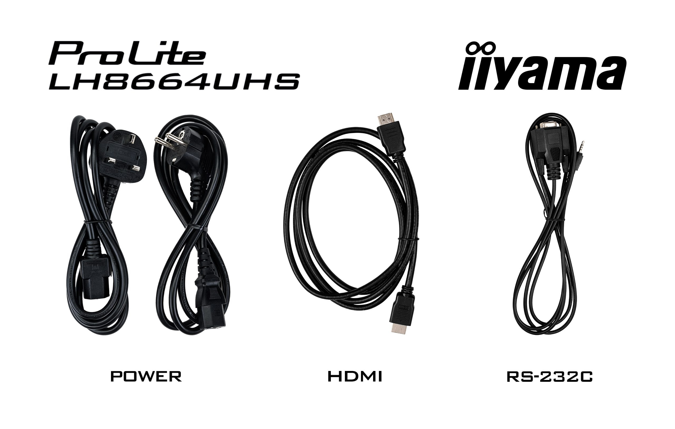 kabel, HDMI, RS-232C, Strom, USB?
