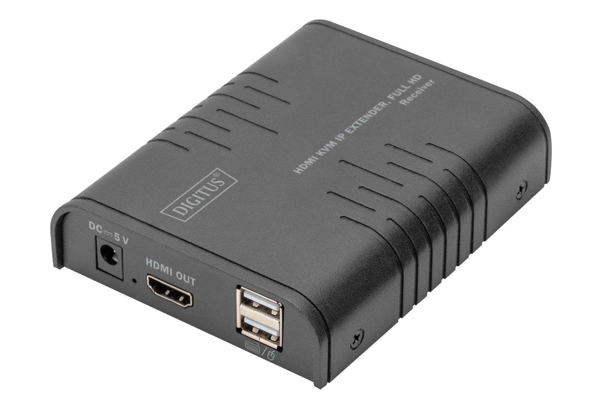 HDMI-Verlängerung, USB-Anschlüsse, Stromversorgung, DC 5V, kompakt Empfänger