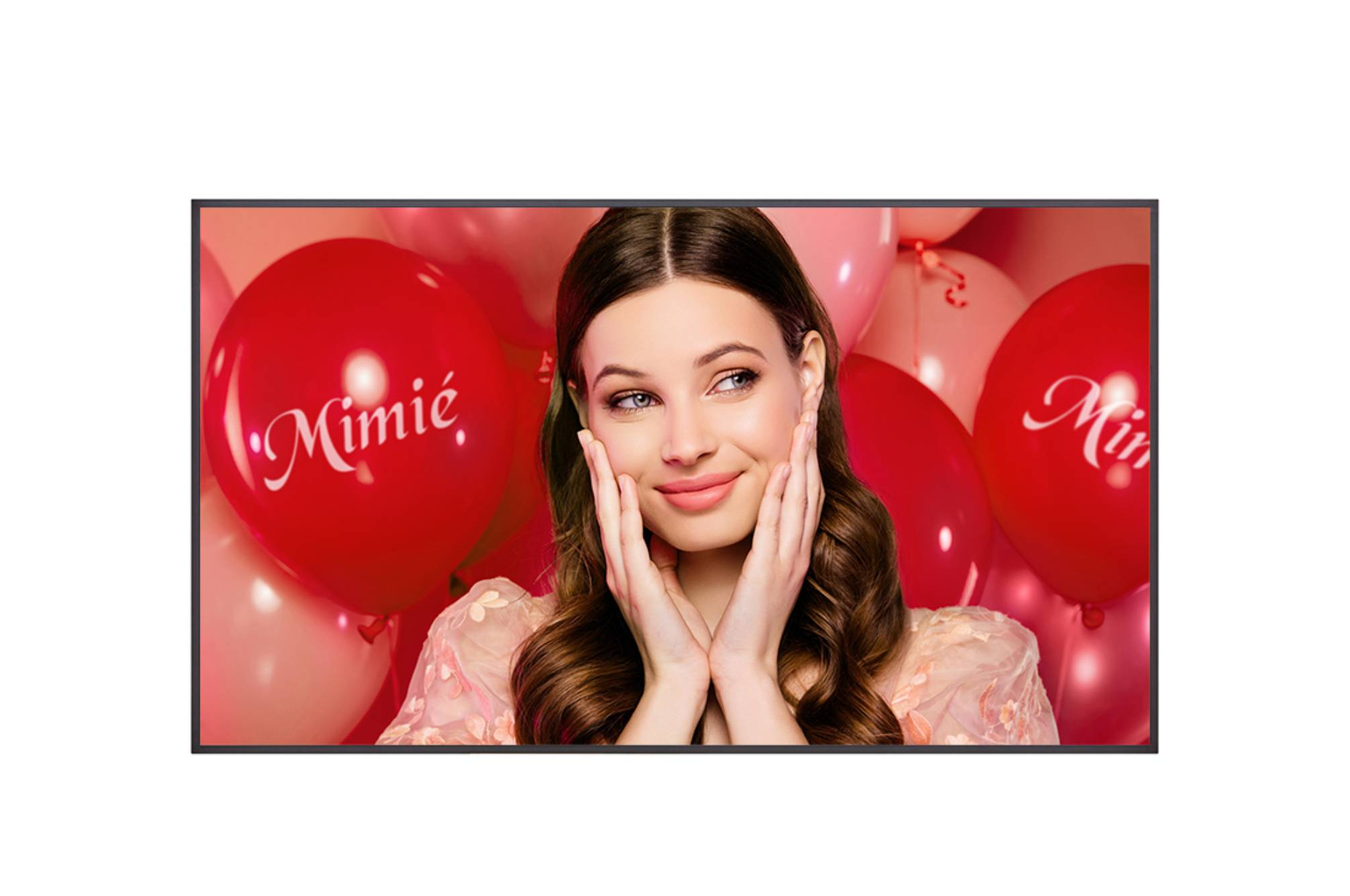 Fernseher, Bildschirm, Flachbildschirm, Glanz, Rosé Ballons