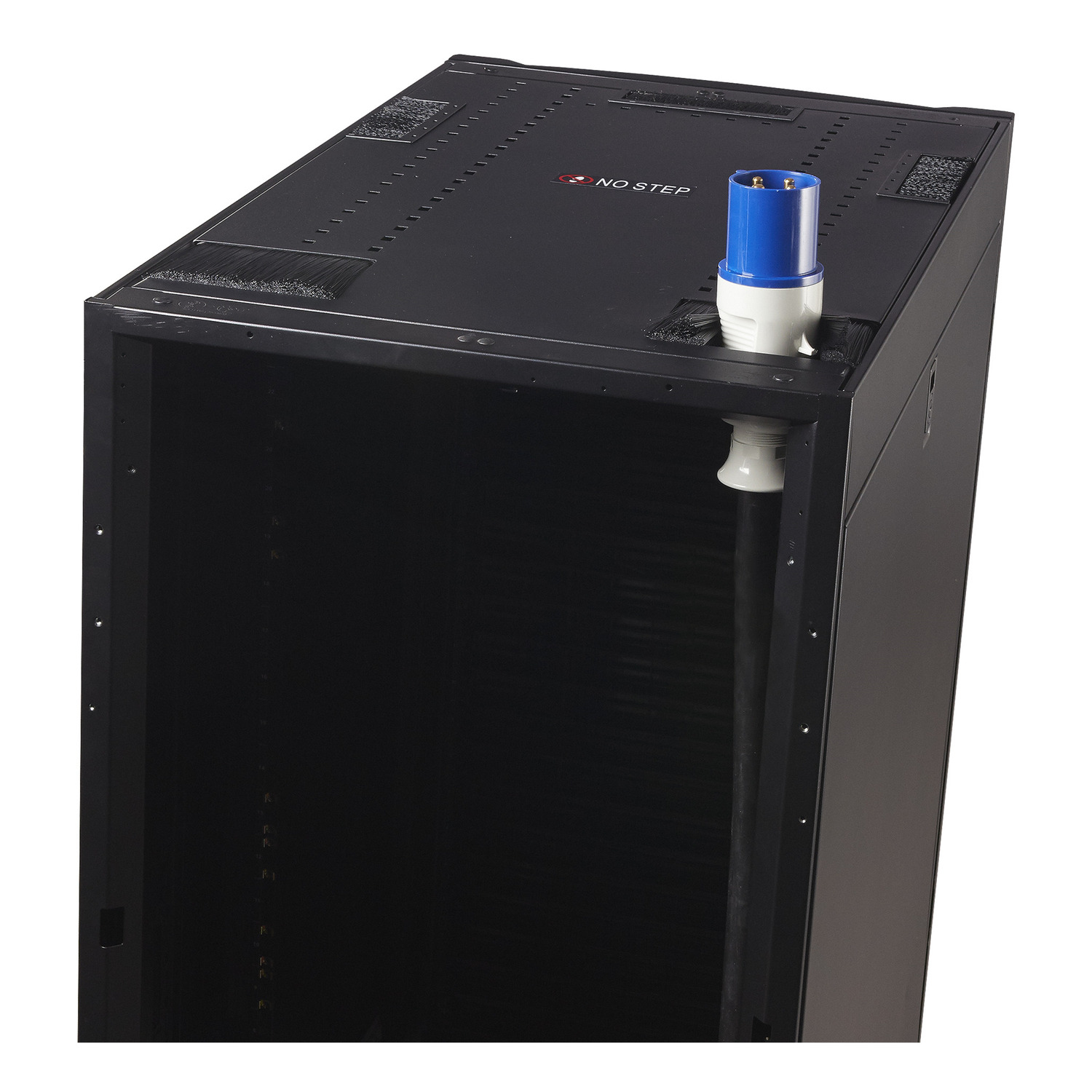 Serverrack, Schrank, Rackmount, Stromanschluss, schwarze Gehäuse