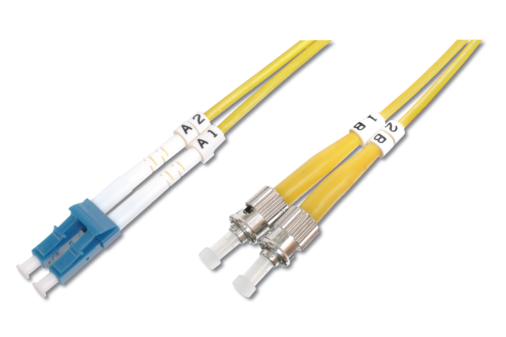 Faseroptik, Faserkabel, Patchkabel, gelbe Kabel, Steckverbinder