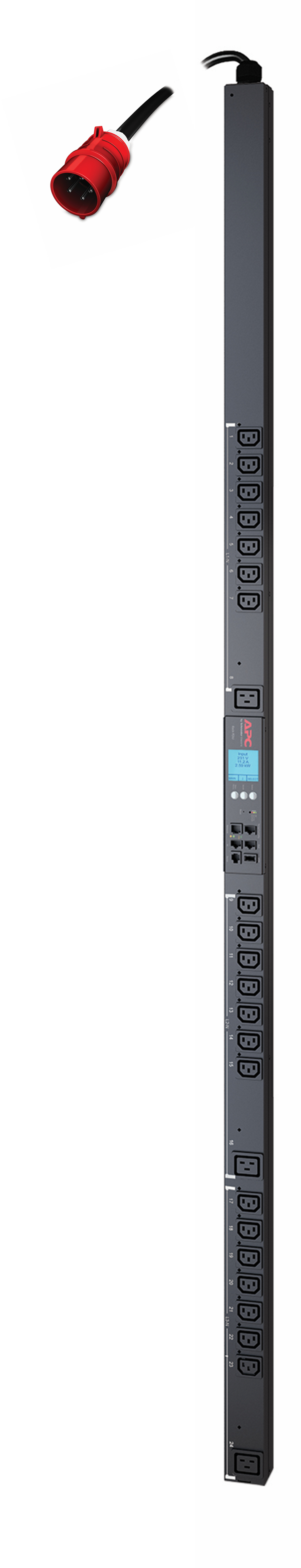 APC AP8681 - Rack PDU 2G, Metered by Outlet mit Switching, ZeroU, 11.0kW, 230V, (21) C13 & (3) C19 APC AP8681 - Rack PDU 2G, Metered by Outlet mit Switching, ZeroU, 11.0kW, 230V, (21) C13 & (3) C19