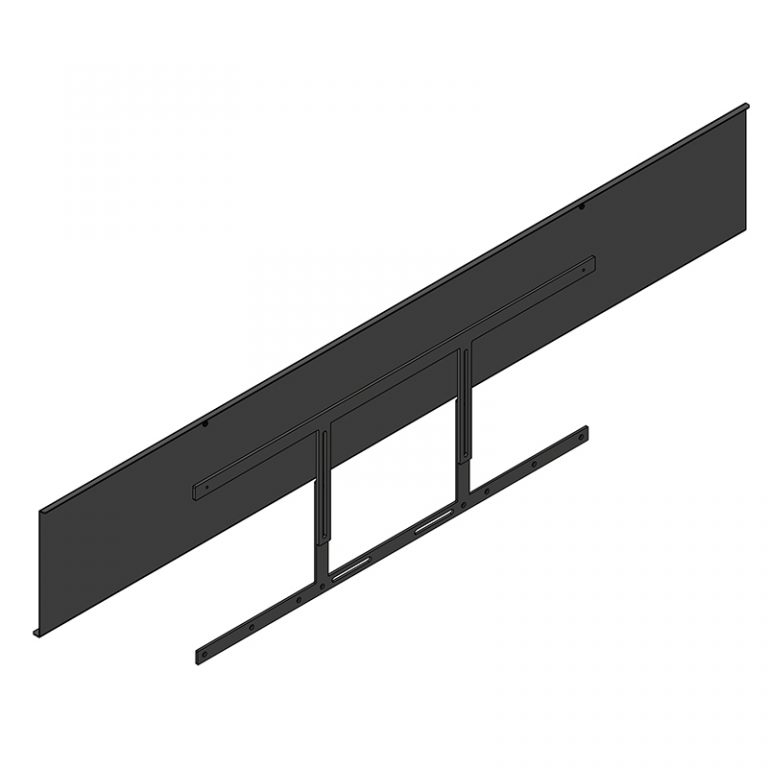 Montageblende, Metall, Anthrazit, Befestigungsschienen