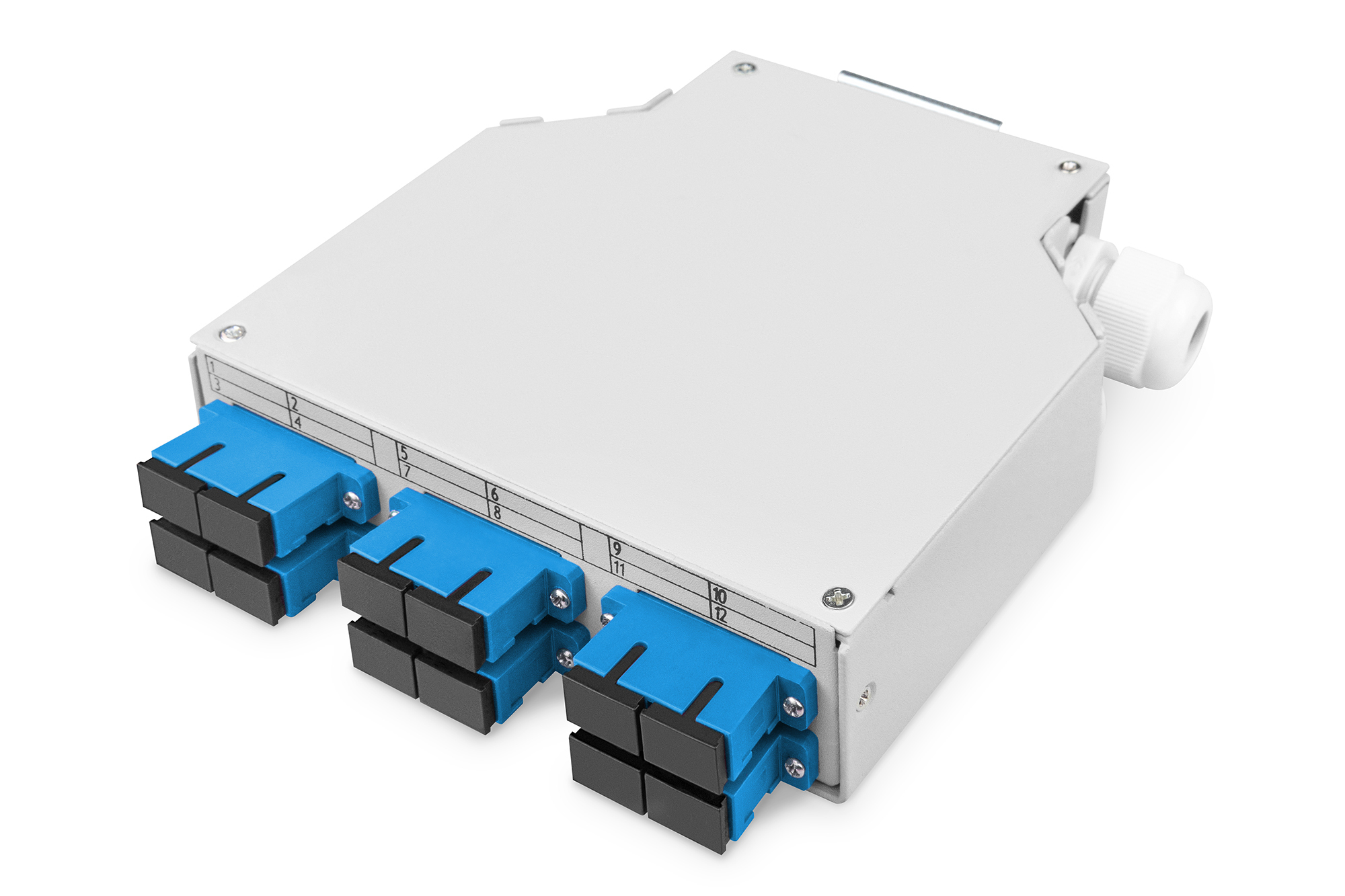 DIGITUS DN-963890 LWL-Hutschienenbox, OS2, bestückt, mit SC-Adapter und Pigtail DIGITUS DN-963890 LWL-Hutschienenbox, OS2, bestückt, mit SC-Adapter und Pigtail