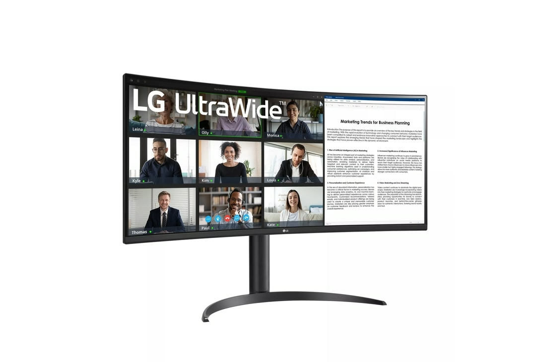 LG Monitor  34" 34WR55QC-B Curved UltraWide QHD HDMI DP USB-C Black